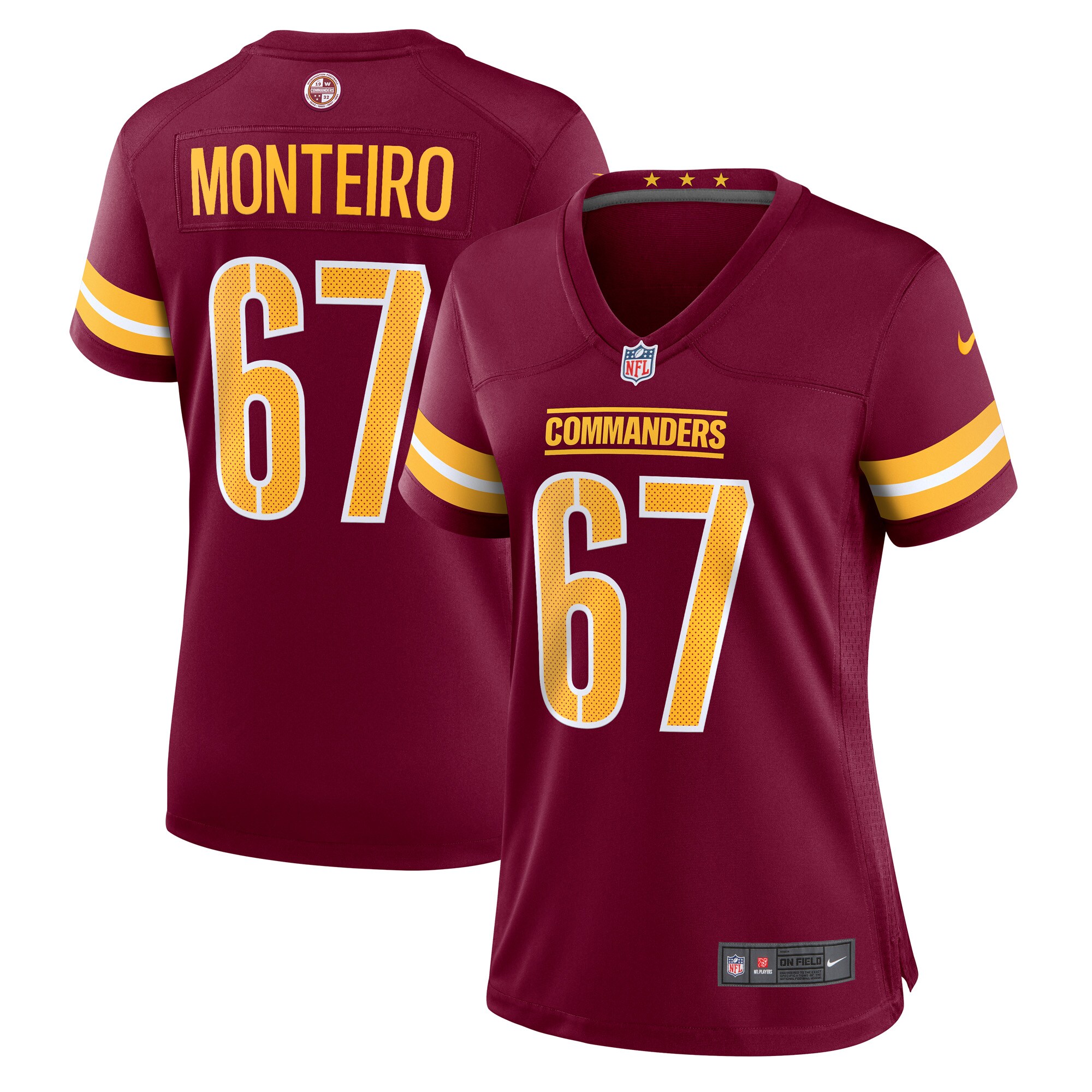 Aaron Monteiro Washington Commanders Nike Women's Game Player Jersey - Burgundy - vstockx