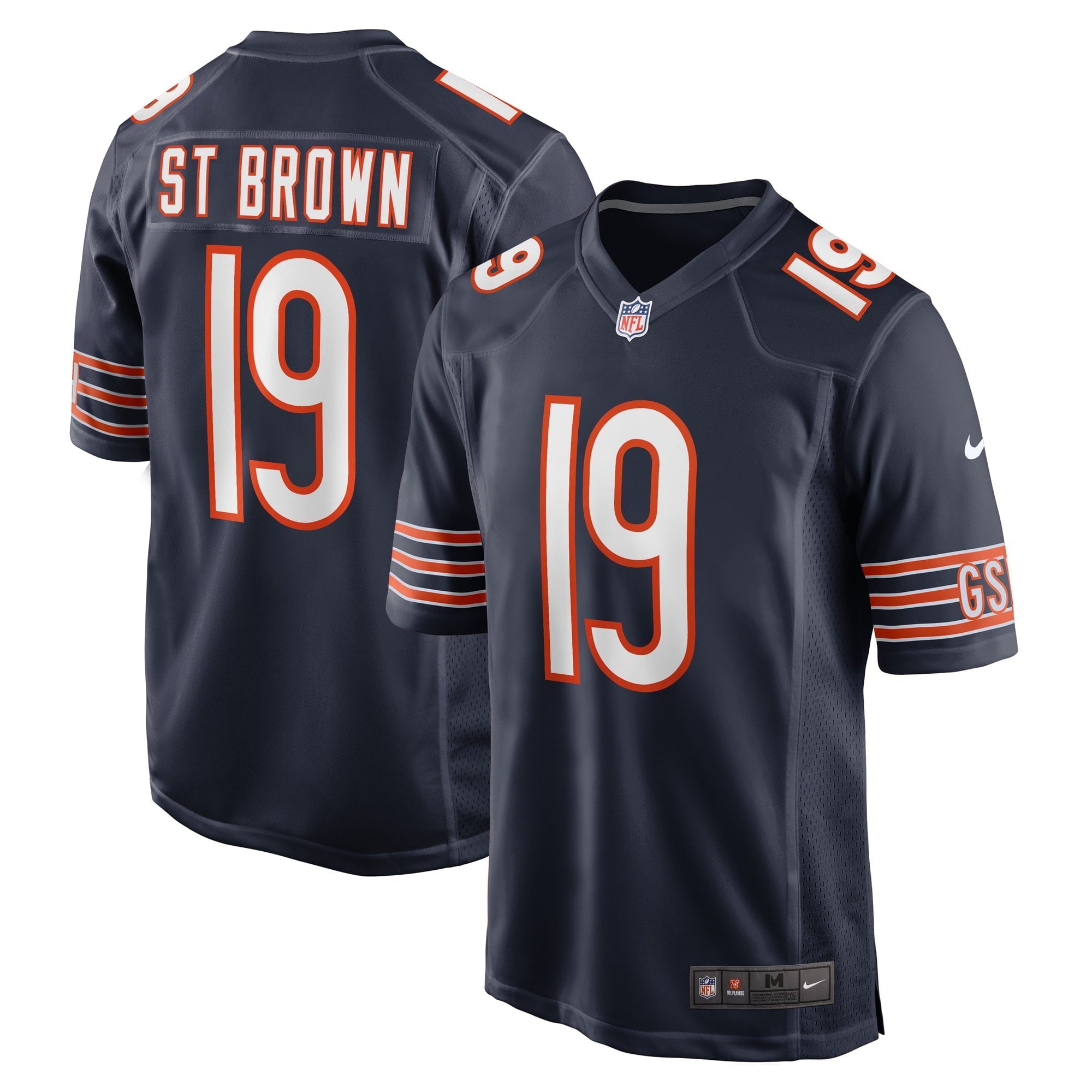 Men's Nike Equanimeous St. Brown Navy Chicago Bears Game Player Jersey - vstockx