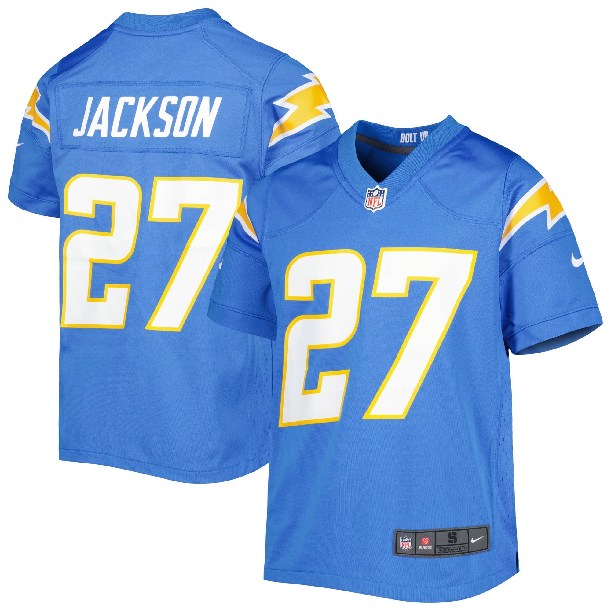 Youth Nike JC Jackson Powder Blue Los Angeles Chargers Game Jersey - vstockx