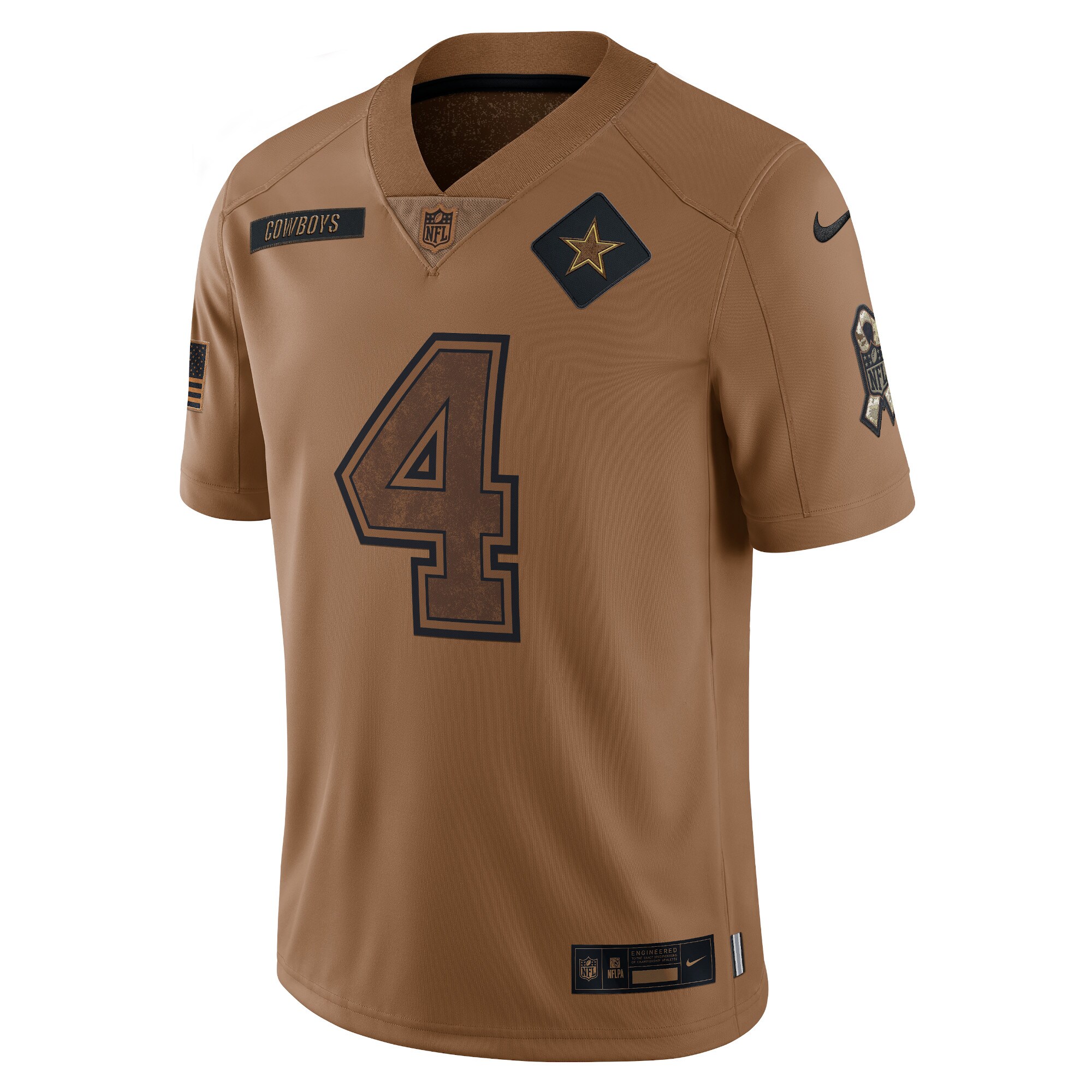 Dak Prescott Dallas Cowboys Nike 2023 Salute To Service Limited Jersey - Brown - vstockx