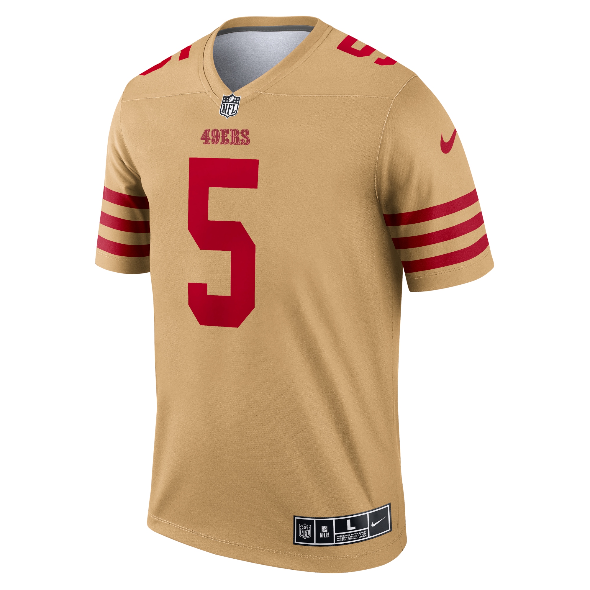 Trey Lance San Francisco 49ers Nike Inverted Legend Jersey - Gold - vstockx