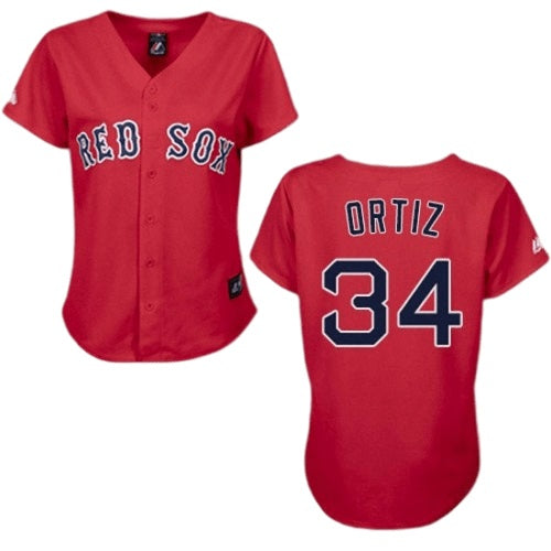 Women's Boston Red Sox David Ortiz Replica Alternate Jersey - Red - vstockx