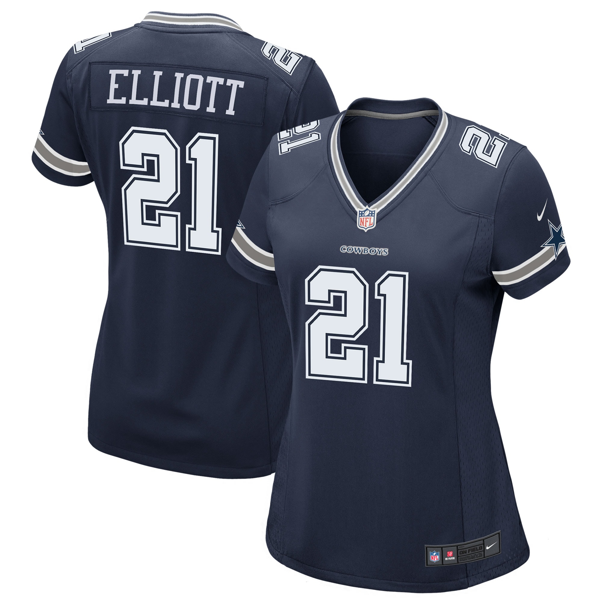 Ezekiel Elliott Dallas Cowboys Nike Women's Game Team Jersey - Navy - vstockx