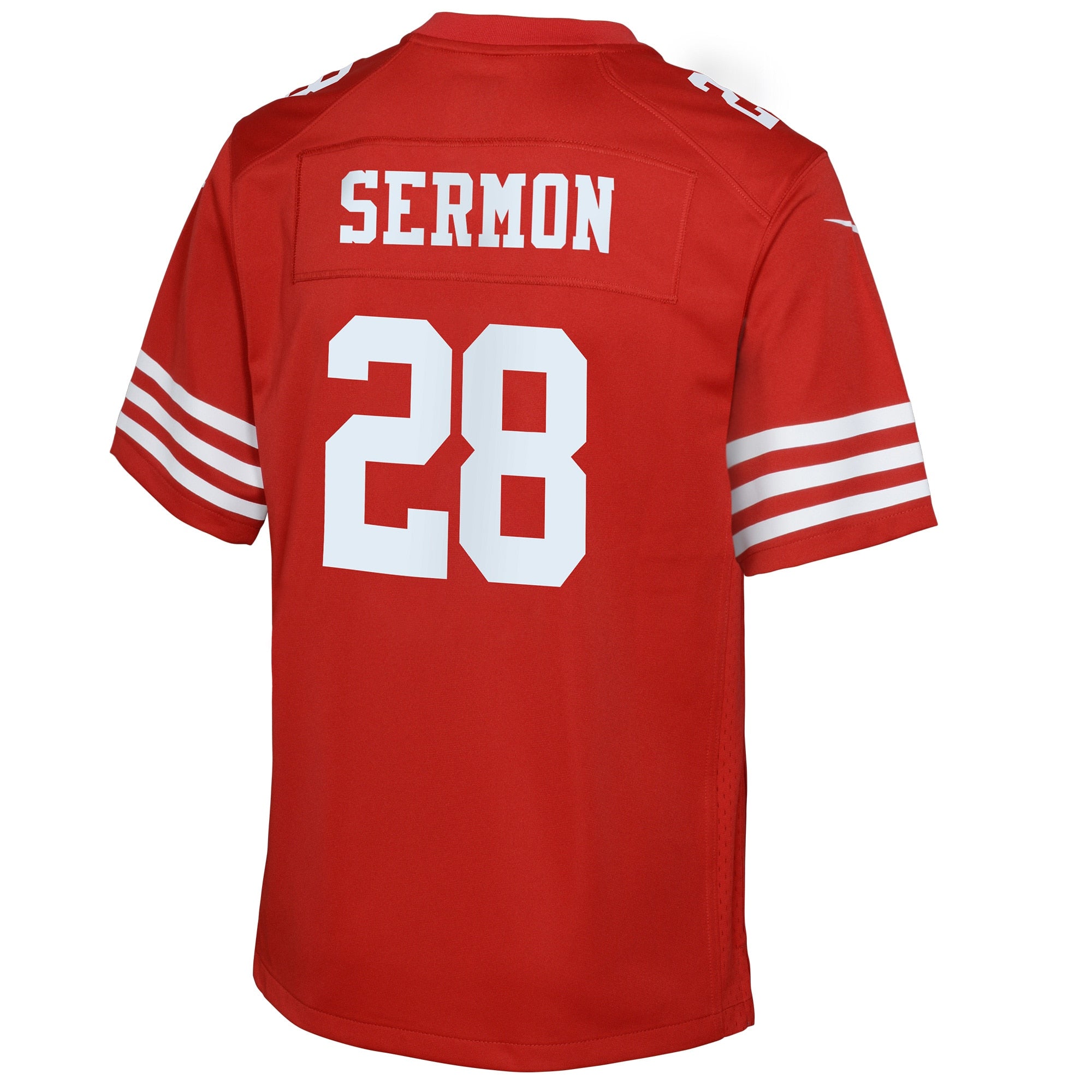 Youth Nike Trey Sermon Scarlet San Francisco 49ers Game Jersey - vstockx