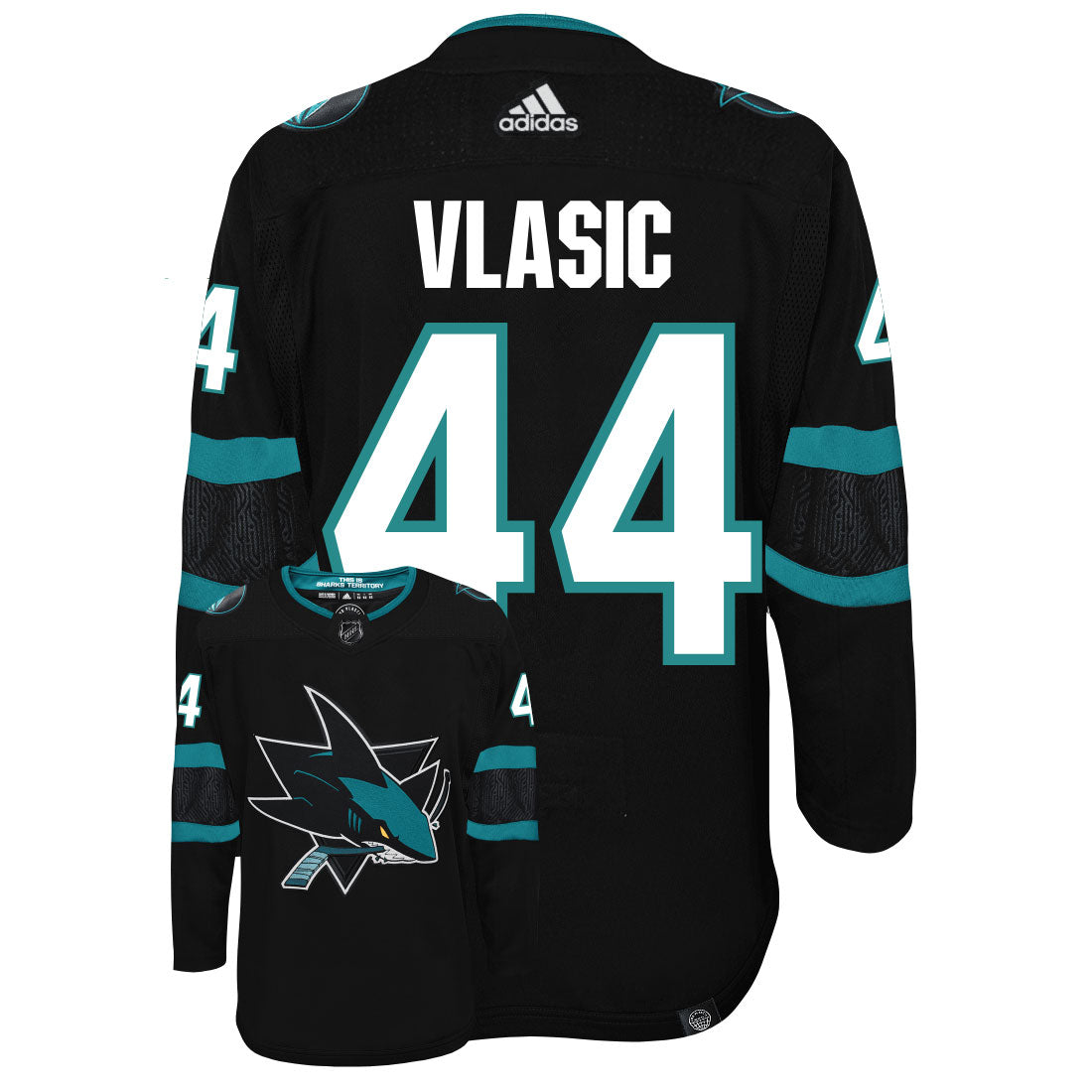 Marc-Edouard Vlasic San Jose Sharks Adidas Primegreen Authentic NHL Hockey Jersey - vstockx