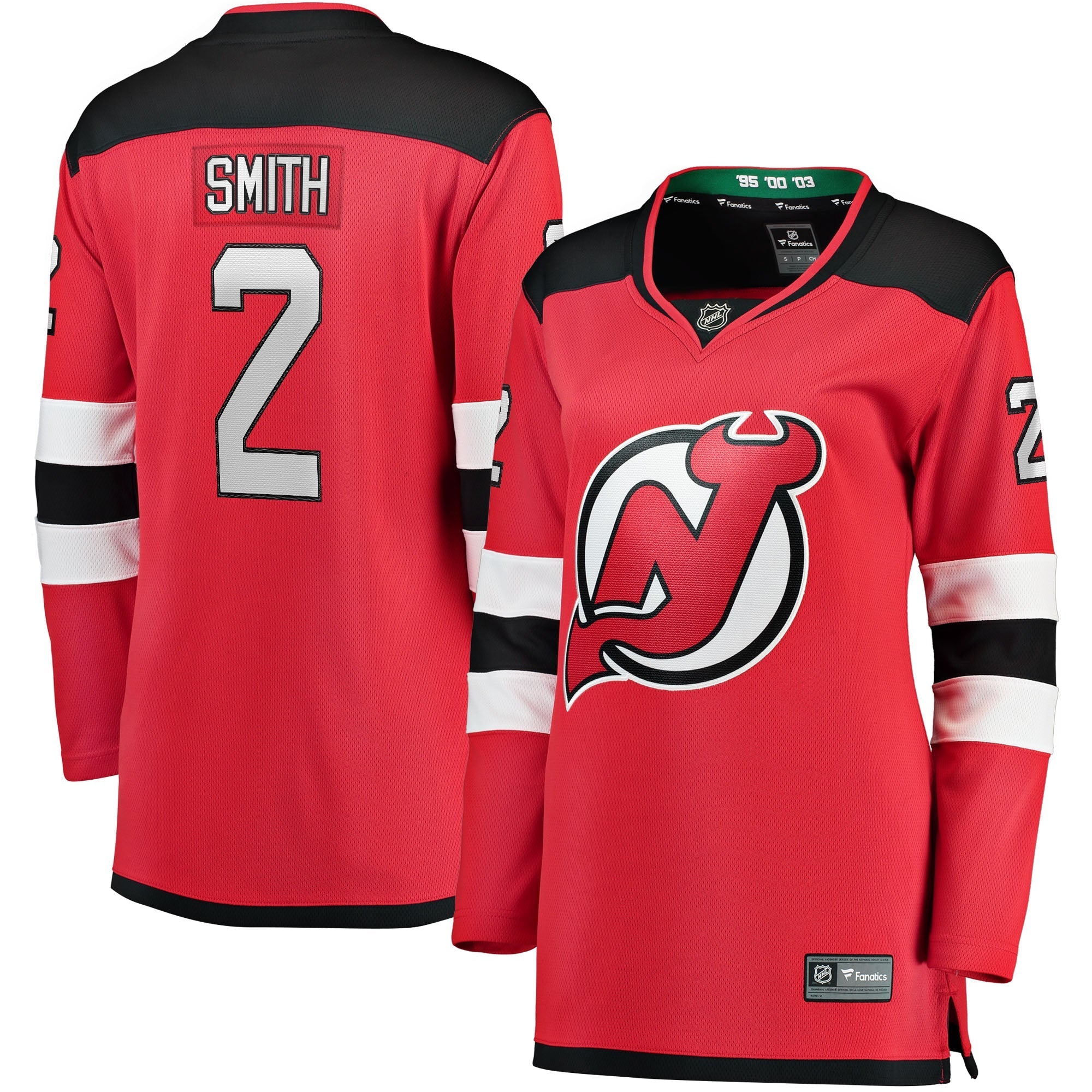Women's Fanatics Branded Brendan Smith Red New Jersey Devils Home Breakaway Player Jersey - vstockx