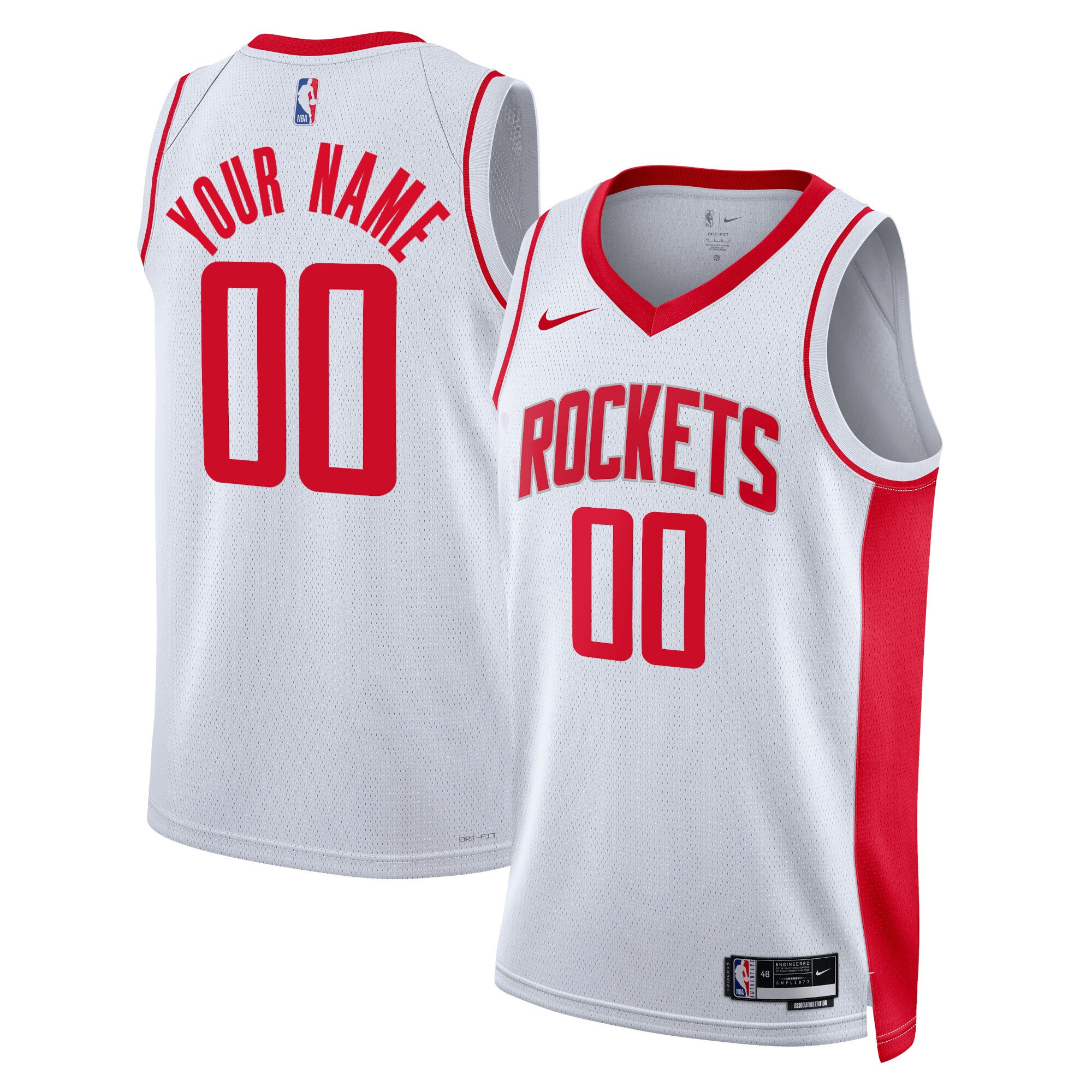 Houston Rockets Nike Unisex Swingman Custom Jersey White - Icon Edition - vstockx