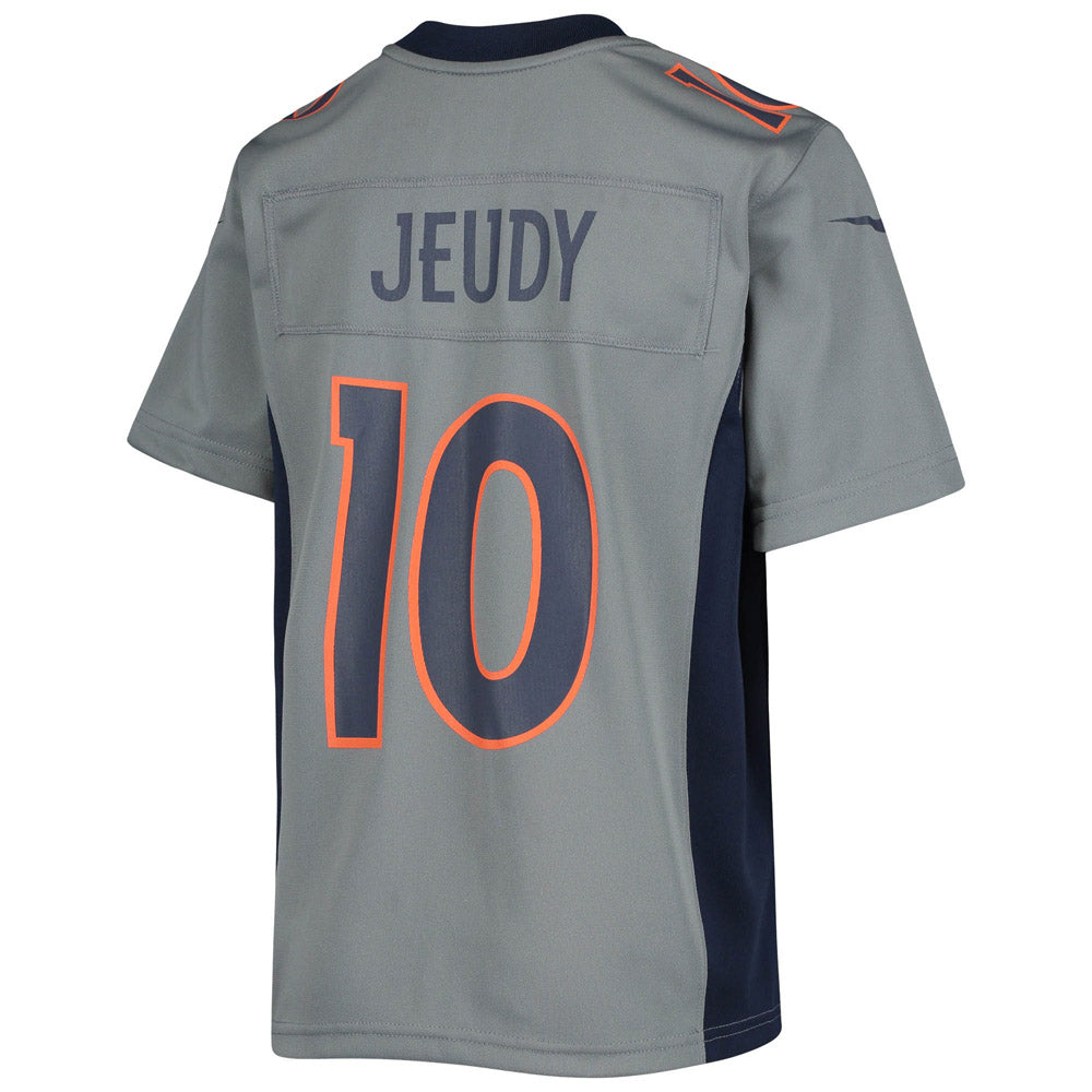 Youth Denver Broncos Jerry Jeudy Inverted Team Game Jersey Gray - vstockx