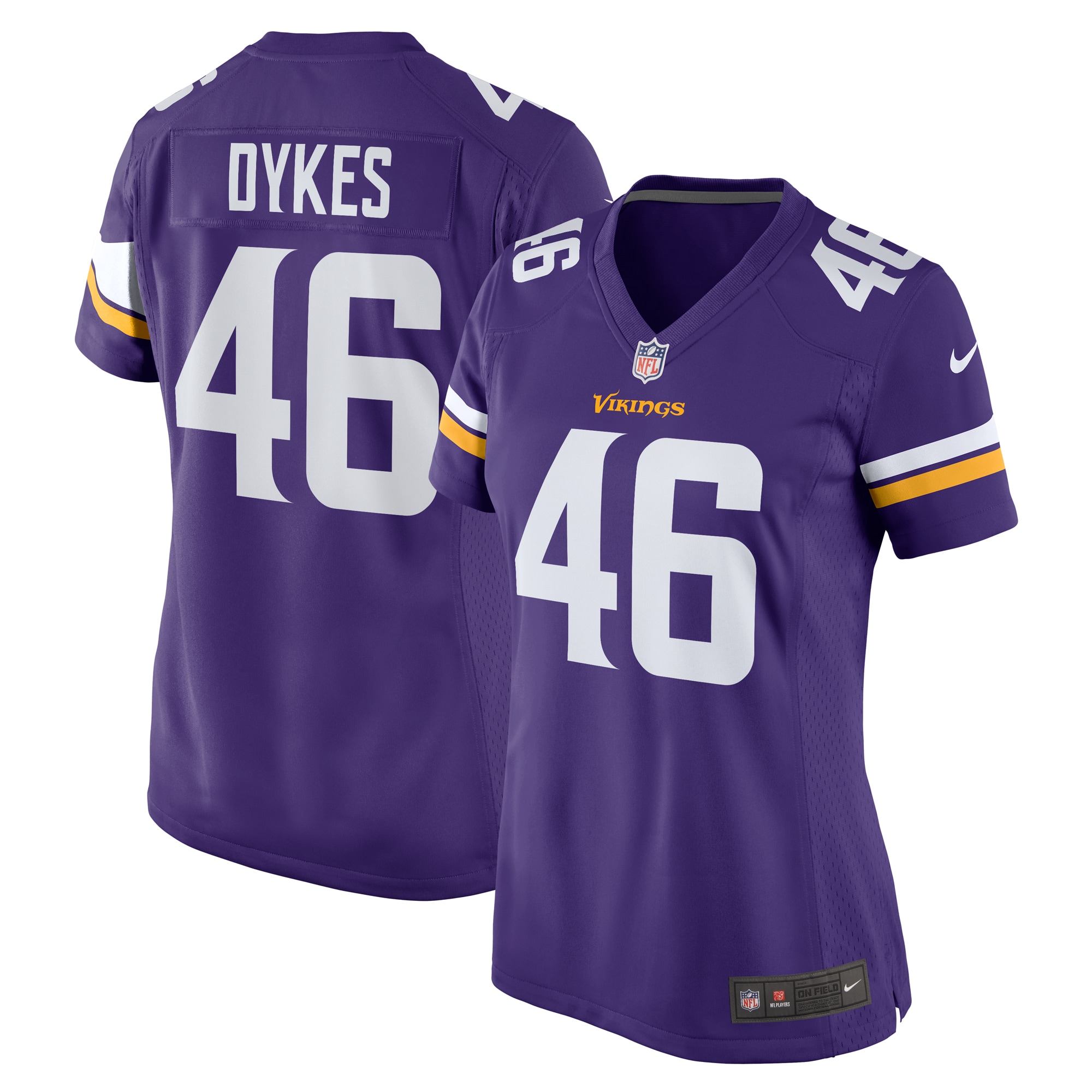Aaron Dykes Minnesota Vikings Nike Women's Team Game Jersey - Purple - vstockx