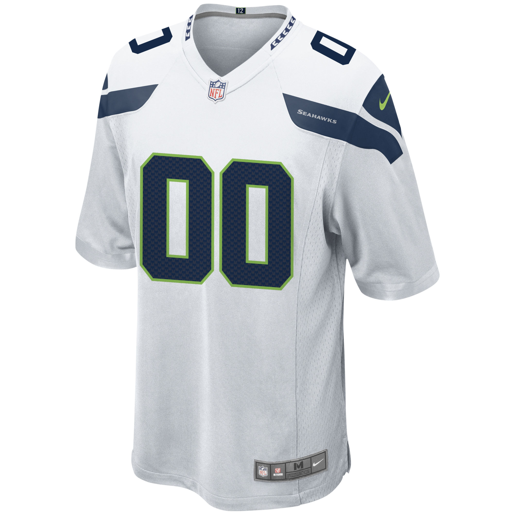 Seattle Seahawks Nike Custom Game Jersey - White - vstockx