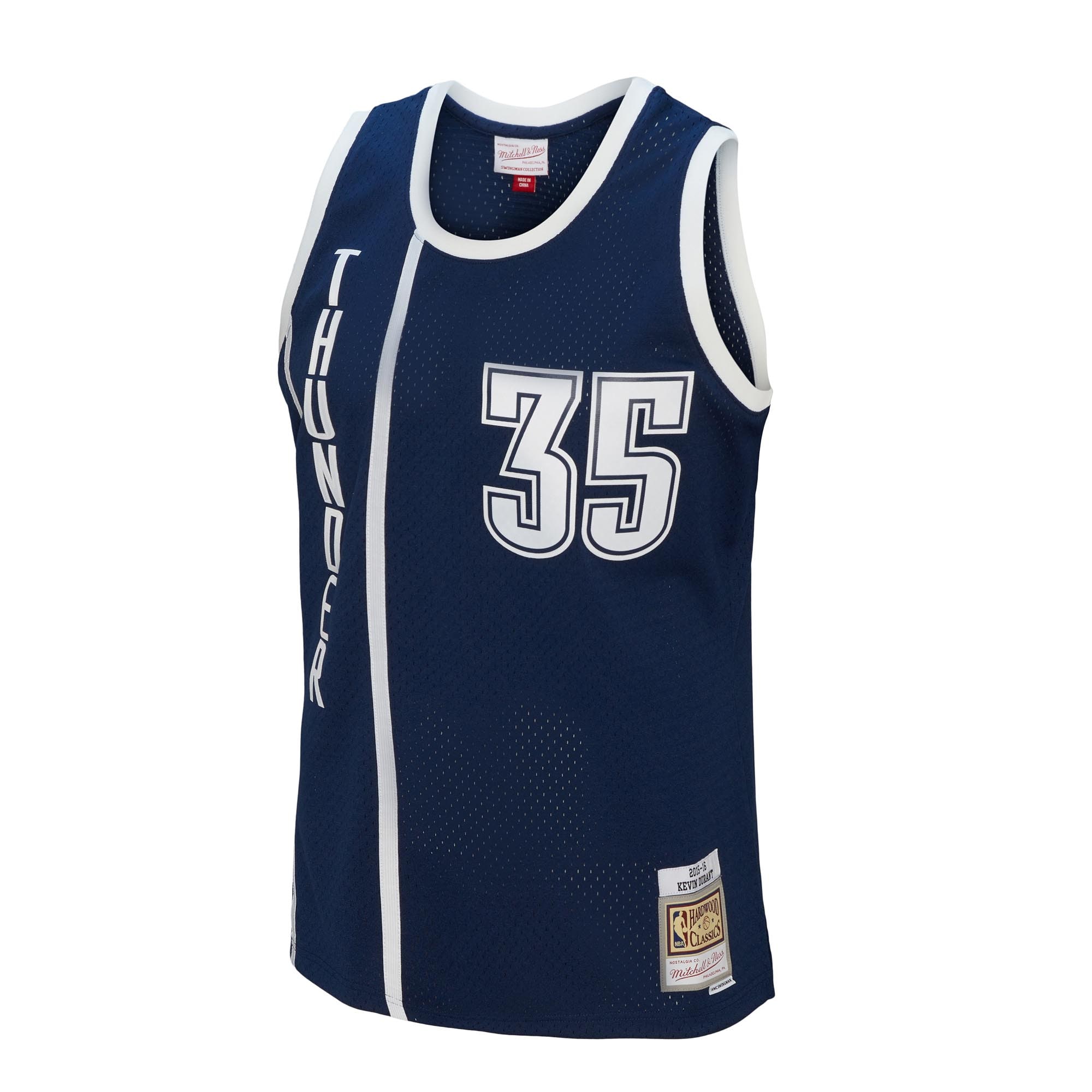 Kevin Durant Oklahoma City Thunder Mitchell & Ness 2015/16 Swingman Jersey - Blue - vstockx