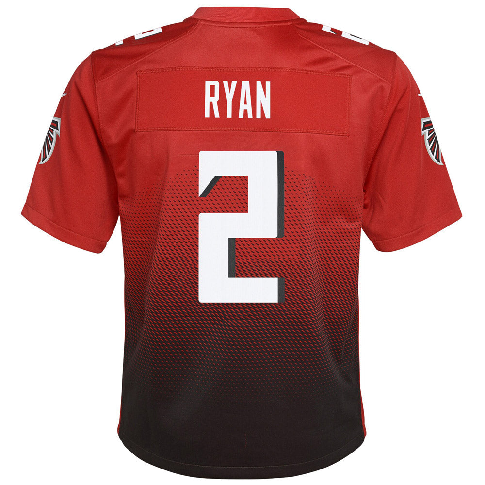 Youth Atlanta Falcons Matt Ryan 2nd Alternate Game Jersey Red - vstockx