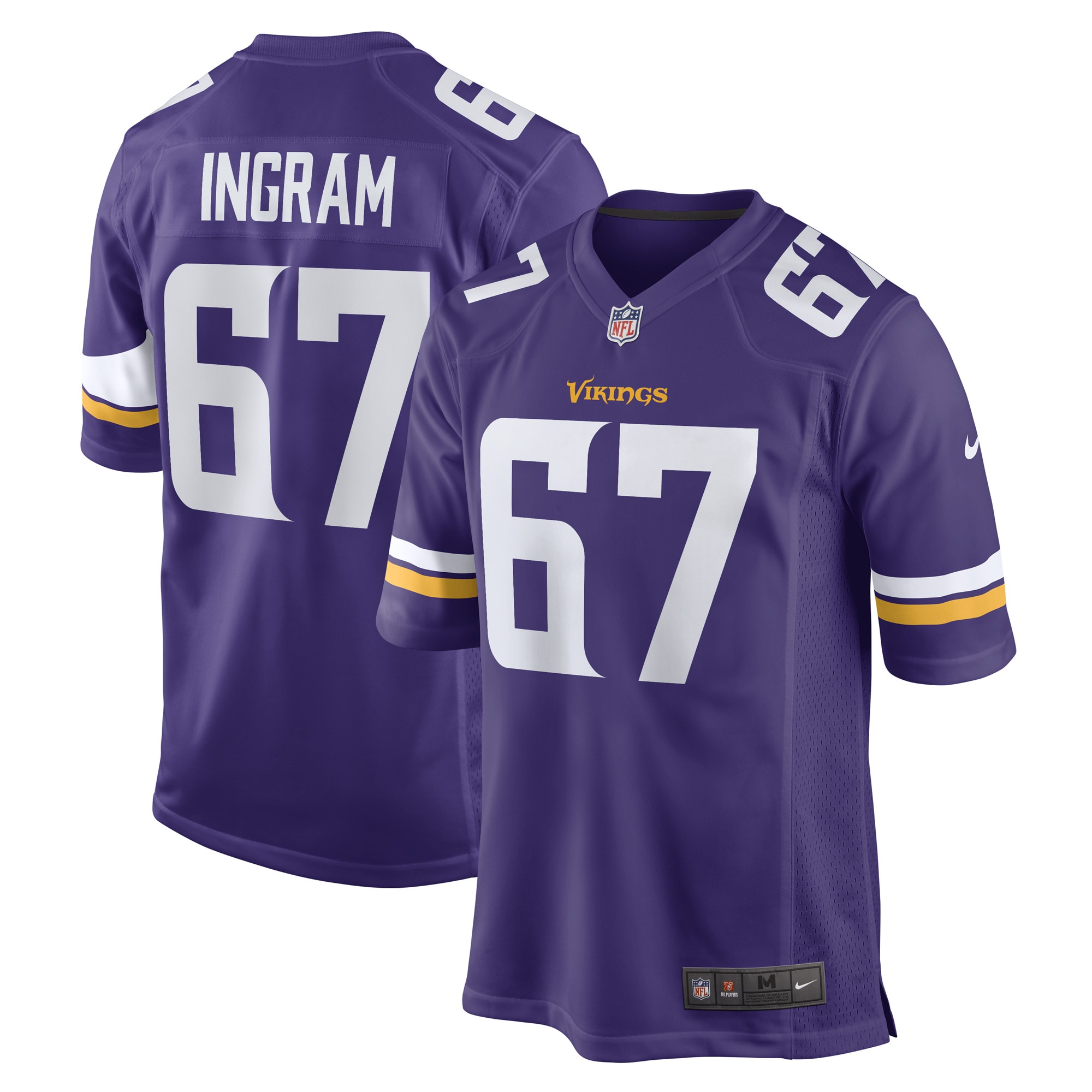 Ed Ingram Minnesota Vikings Nike Game Player Jersey - Purple - vstockx
