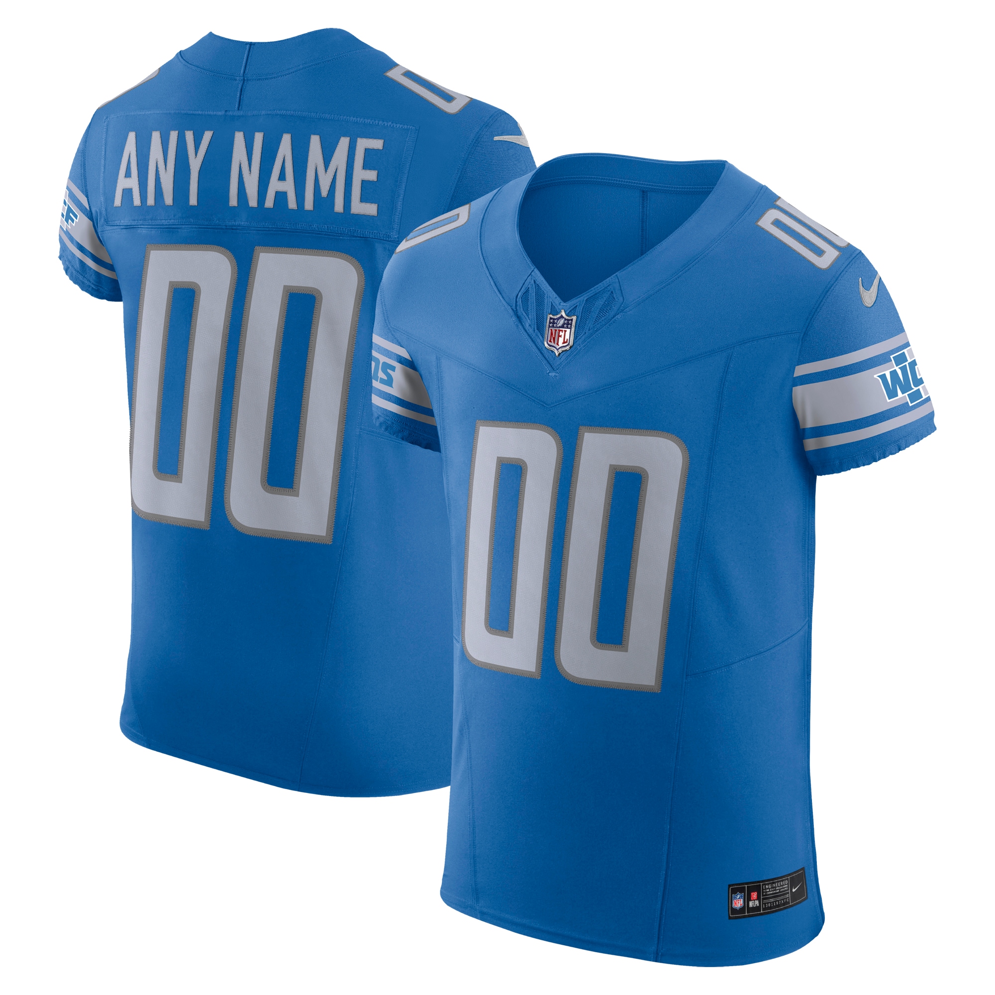 Detroit Lions Nike Vapor F.U.S.E. Elite Custom Jersey - Blue - vstockx