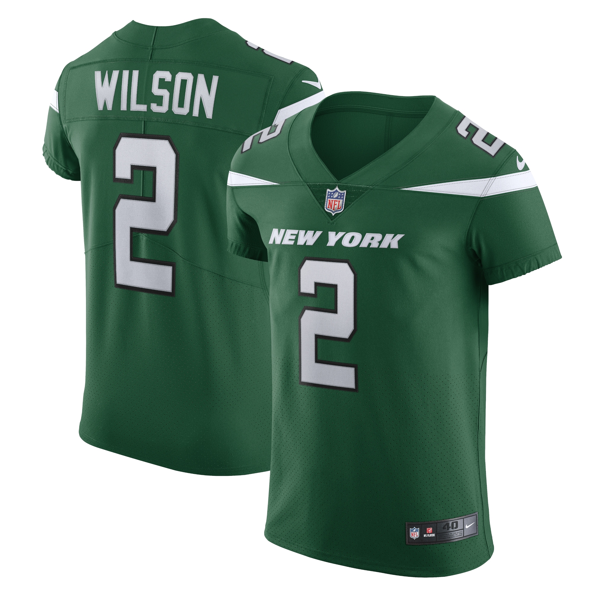 Zach Wilson New York Jets Nike Vapor Elite Jersey - Gotham Green - vstockx