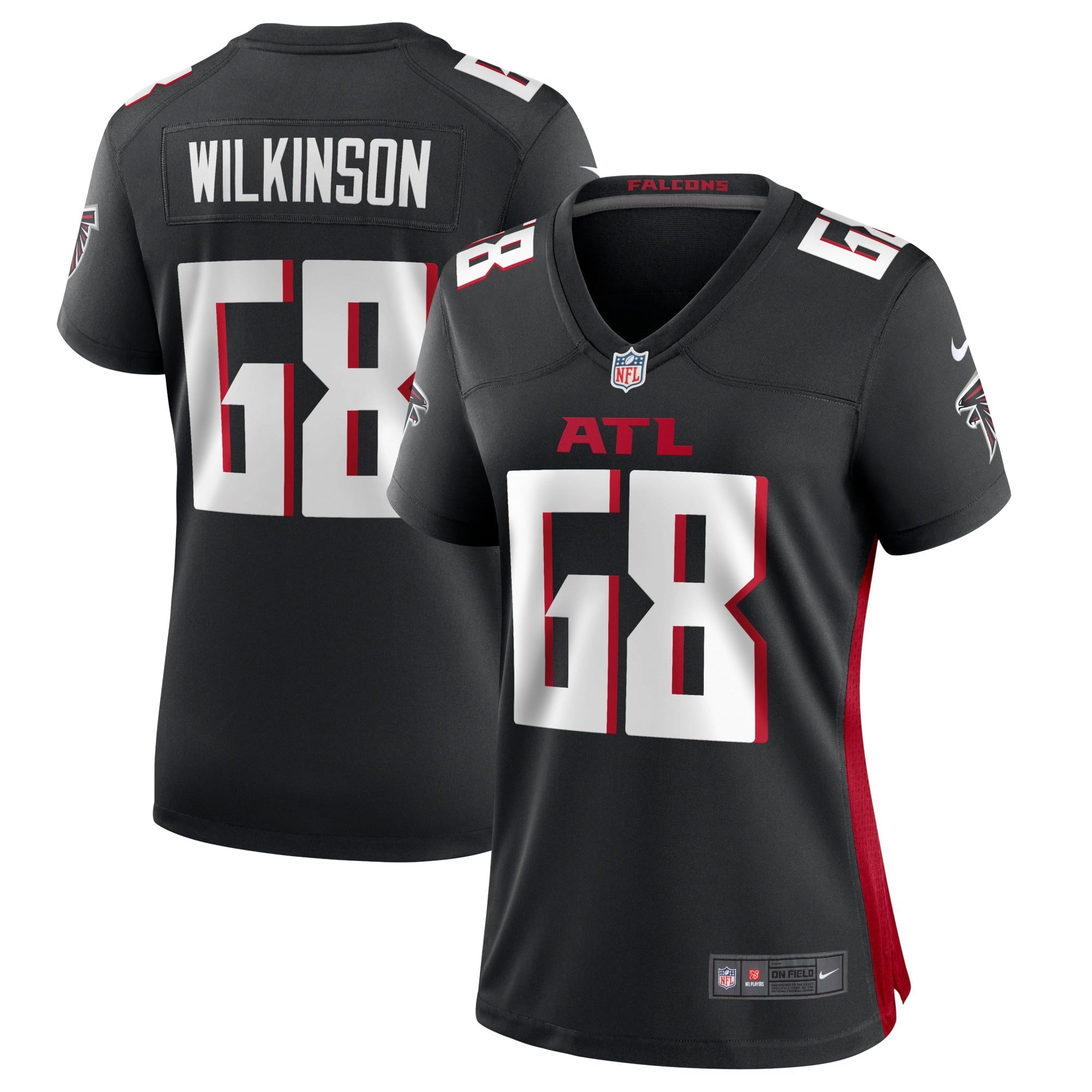 Women's Nike Elijah Wilkinson Black Atlanta Falcons Game Jersey - vstockx
