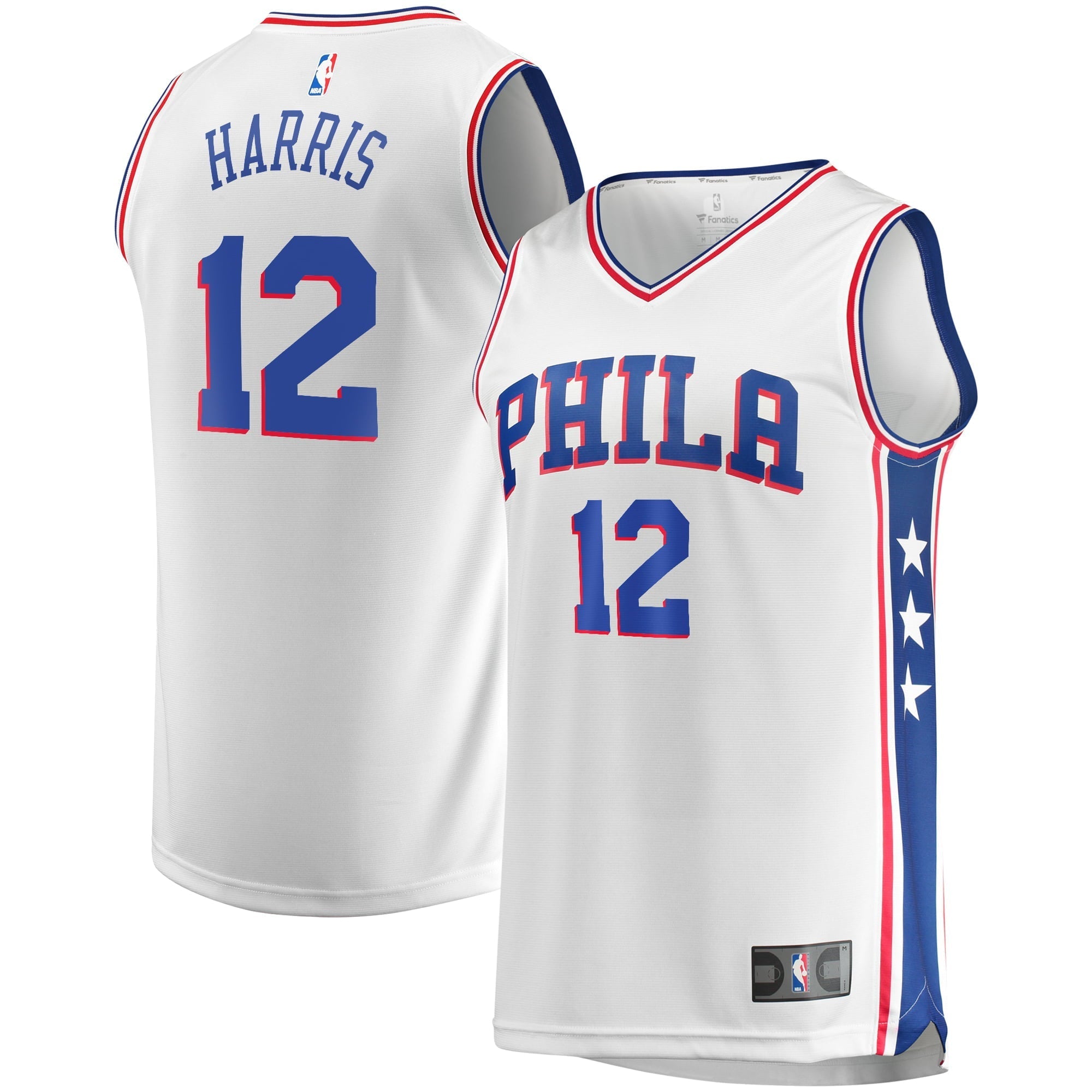 Men's Fanatics Branded Tobias Harris White Philadelphia 76ers Fast Break Replica Player Team Jersey - Association - vstockx
