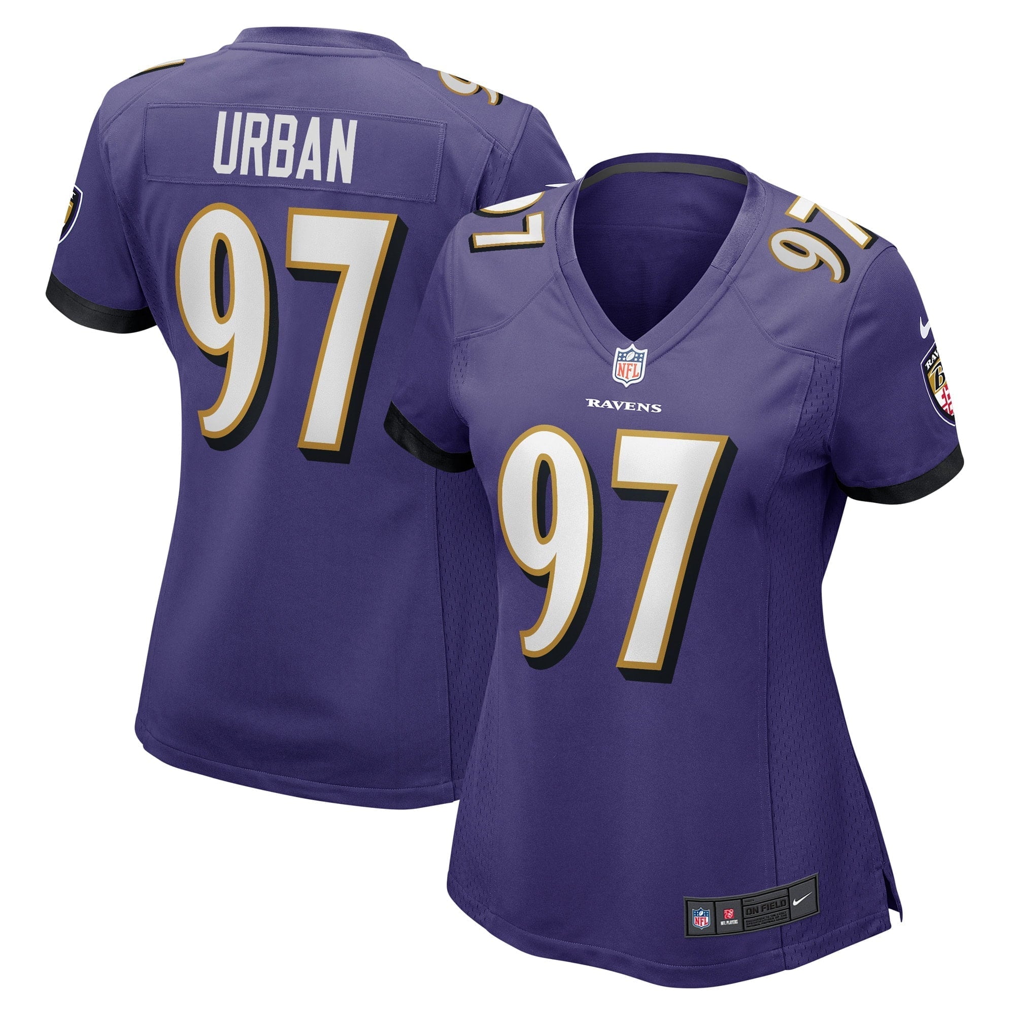 Women's Nike Brent Urban Purple Baltimore Ravens Game Player Jersey - vstockx