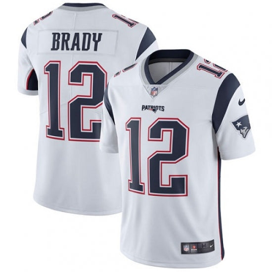 Youth New England Patriots Tom Brady Limited Player Jersey White - vstockx