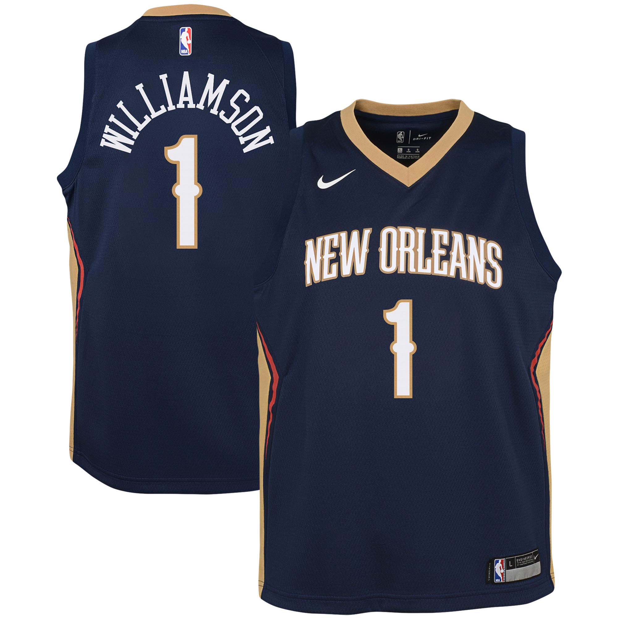 Zion Williamson New Orleans Pelicans Nike Youth Swingman Jersey - Icon Edition - Navy - vstockx