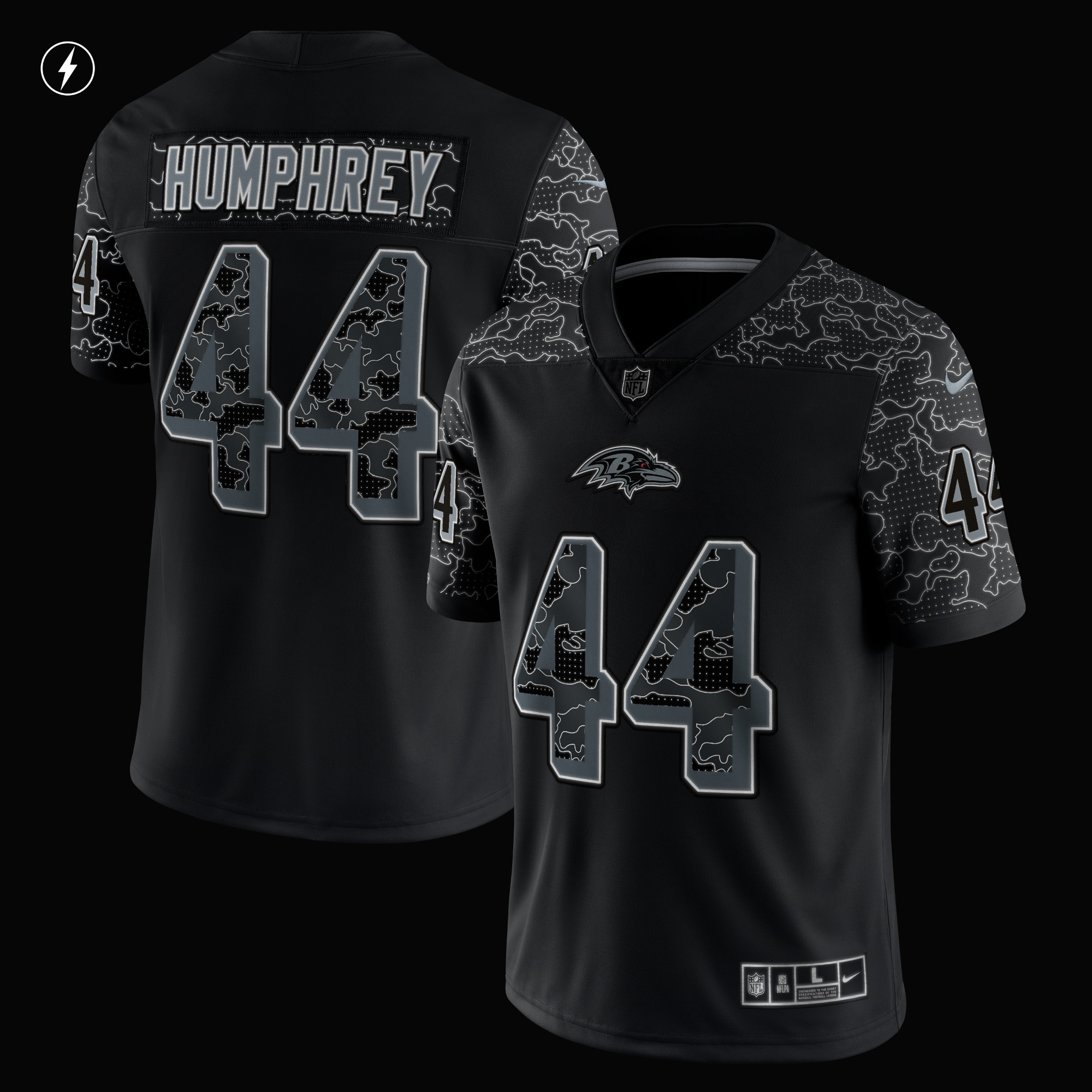 Marlon Humphrey Baltimore Ravens Nike RFLCTV Limited Jersey - Black - vstockx