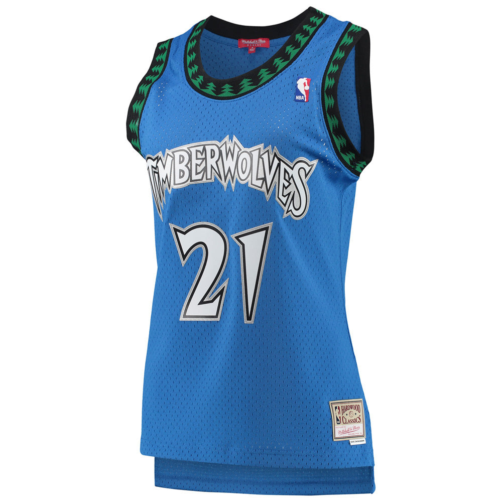 Women's Minnesota Timberwolves Kevin Garnett Hardwood Classic Jersey - Blue - vstockx