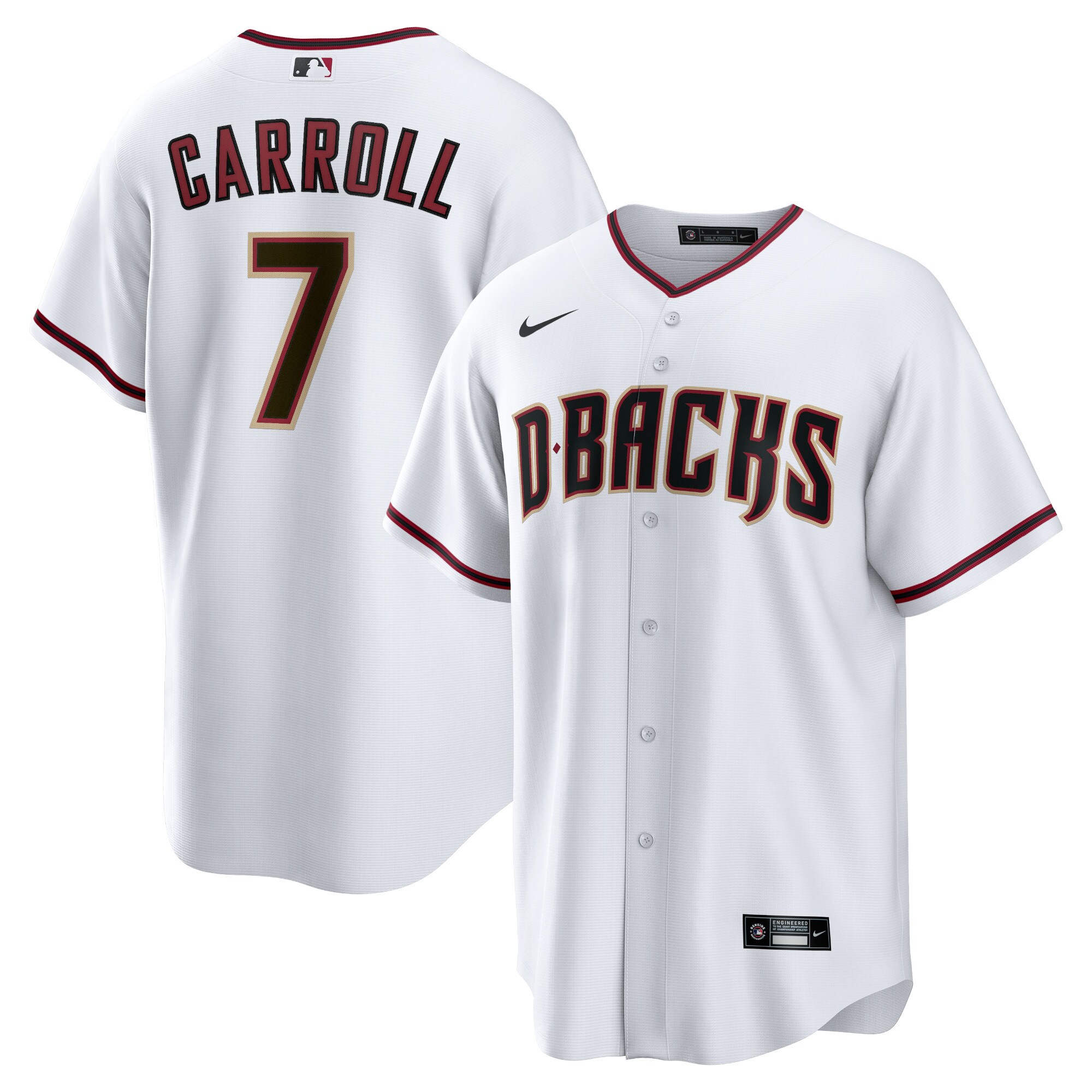 Corbin Carroll Arizona Diamondbacks Nike Home Replica Player Jersey - White - vstockx