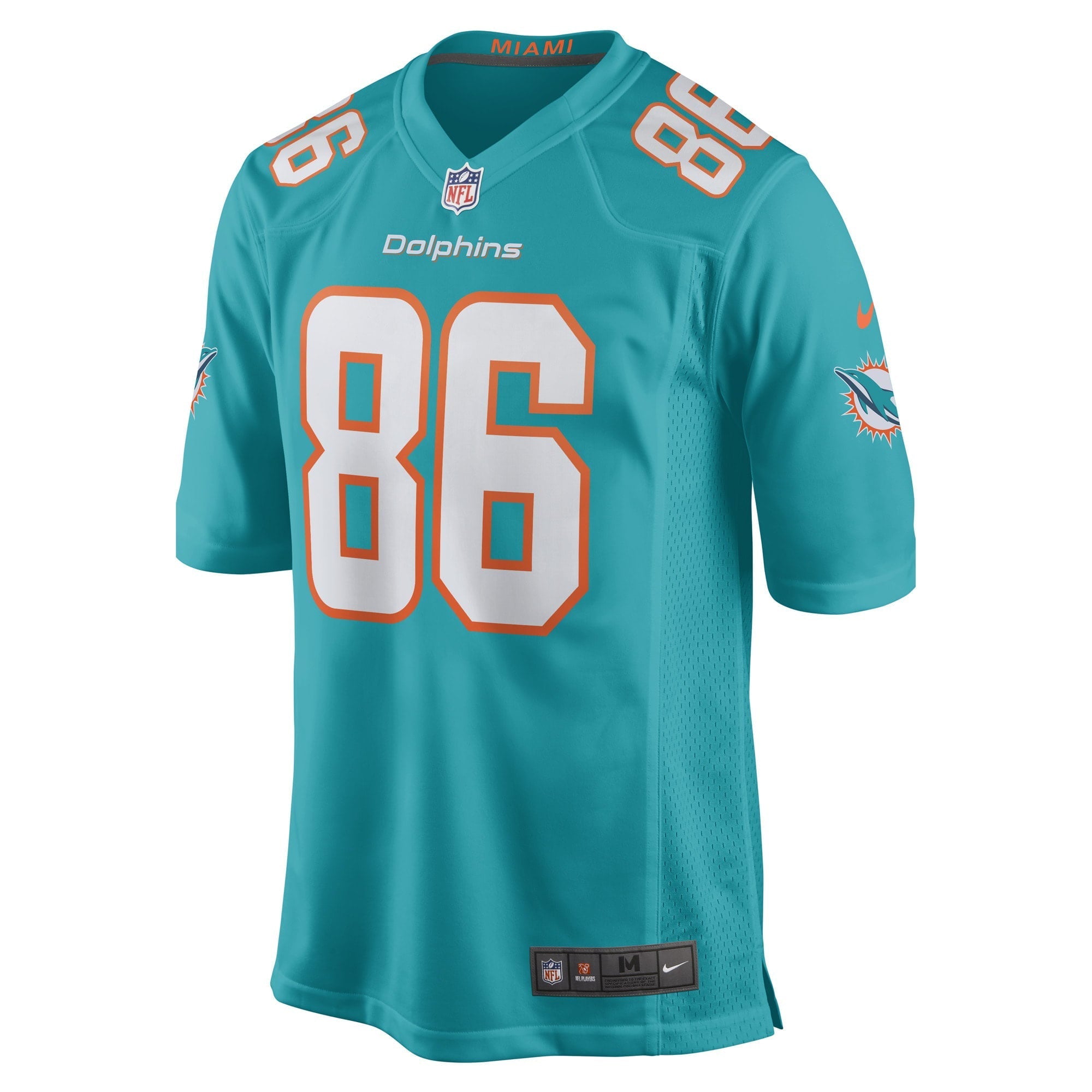 Men's Nike Braylon Sanders Aqua Miami Dolphins Game Player Jersey - vstockx
