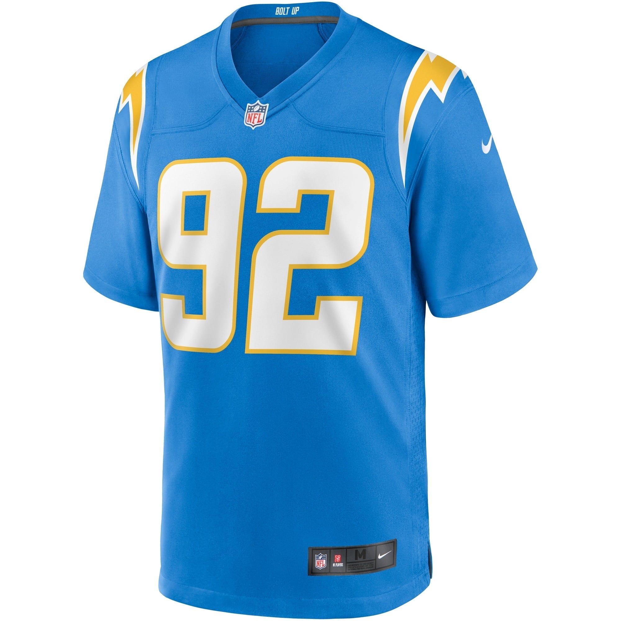 Men's Nike Joe Gaziano Powder Blue Los Angeles Chargers Game Jersey - vstockx