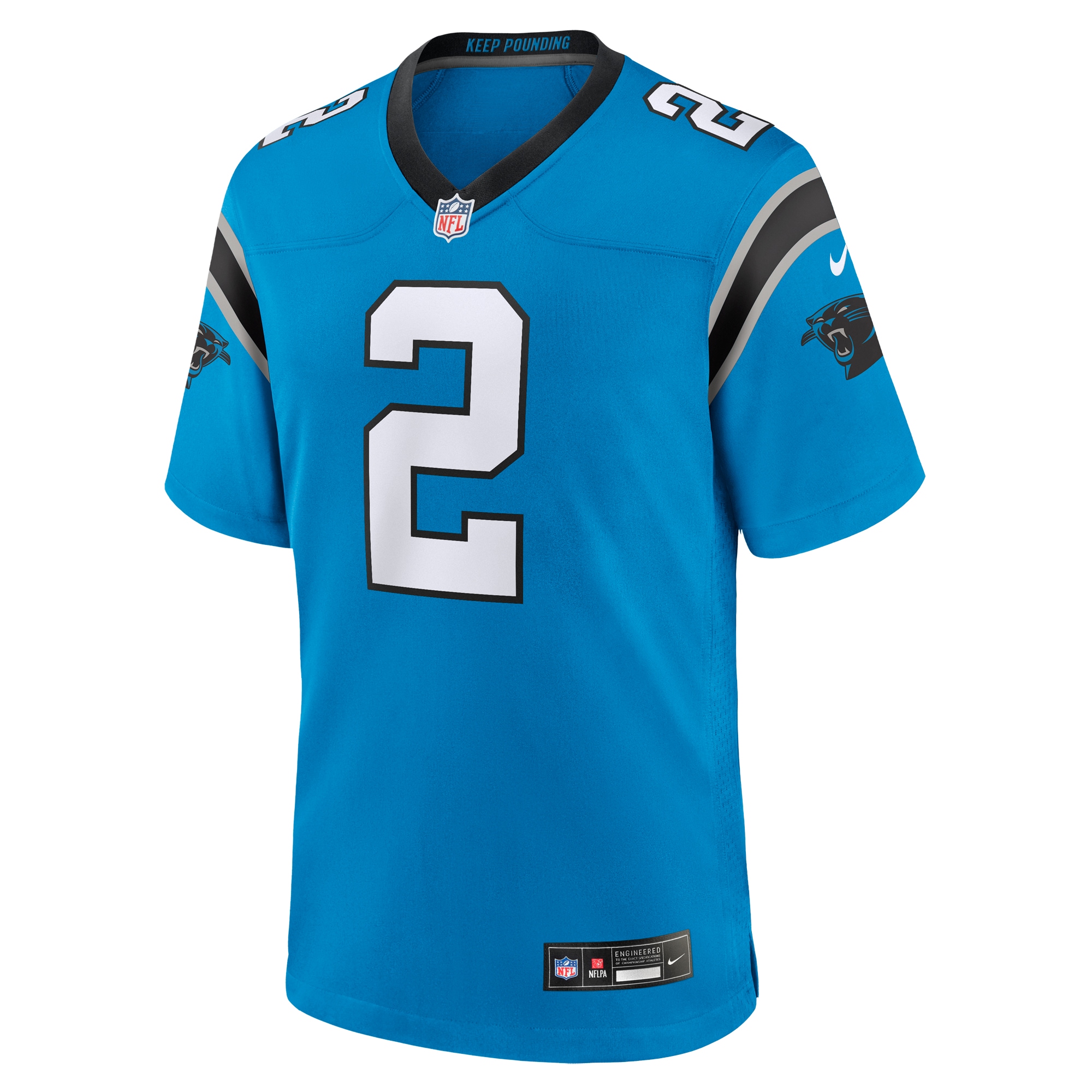D.J. Moore Carolina Panthers Nike Alternate Game Jersey - Blue - vstockx