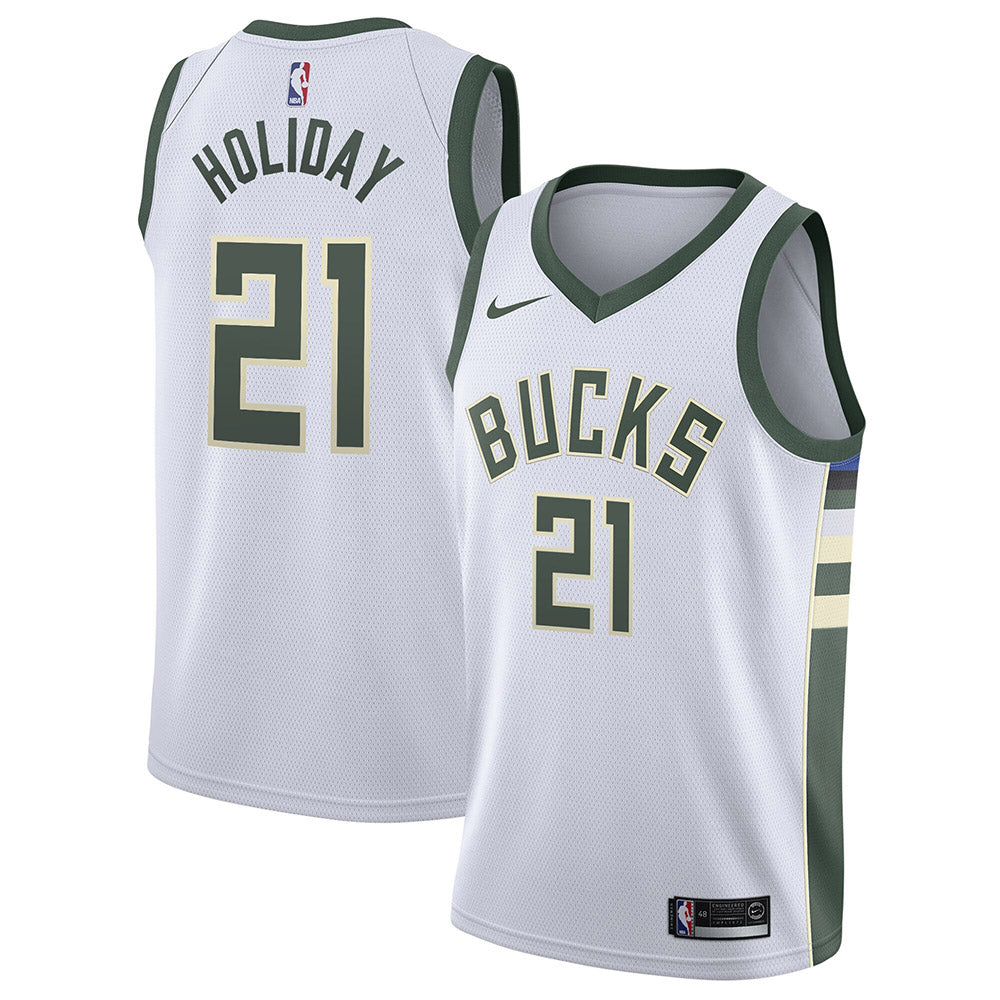 Youth Milwaukee Bucks Jrue Holiday Association Jersey - White - vstockx