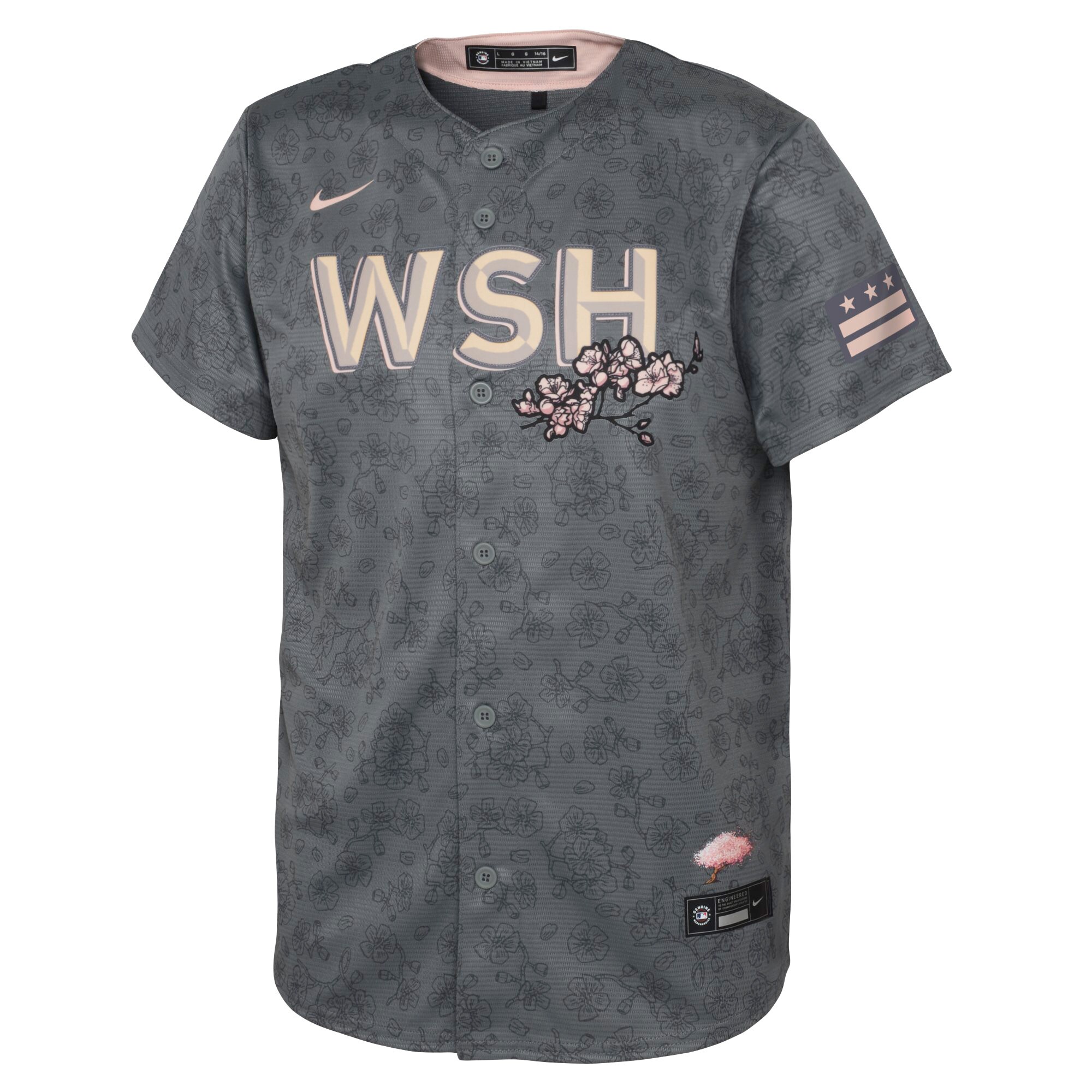 Washington Nationals Nike Infant 2022 City Connect Replica Jersey - Gray - vstockx