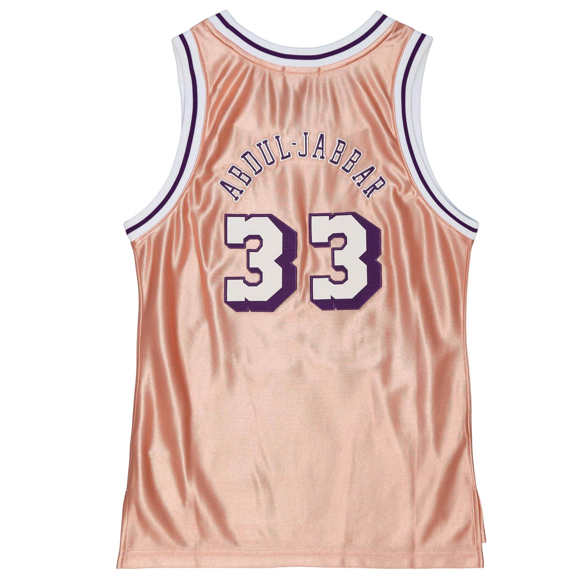 Women's 75th Rose Gold Swingman Kareem Abdul-Jabbar Los Angeles Lakers 1983 Jersey - vstockx