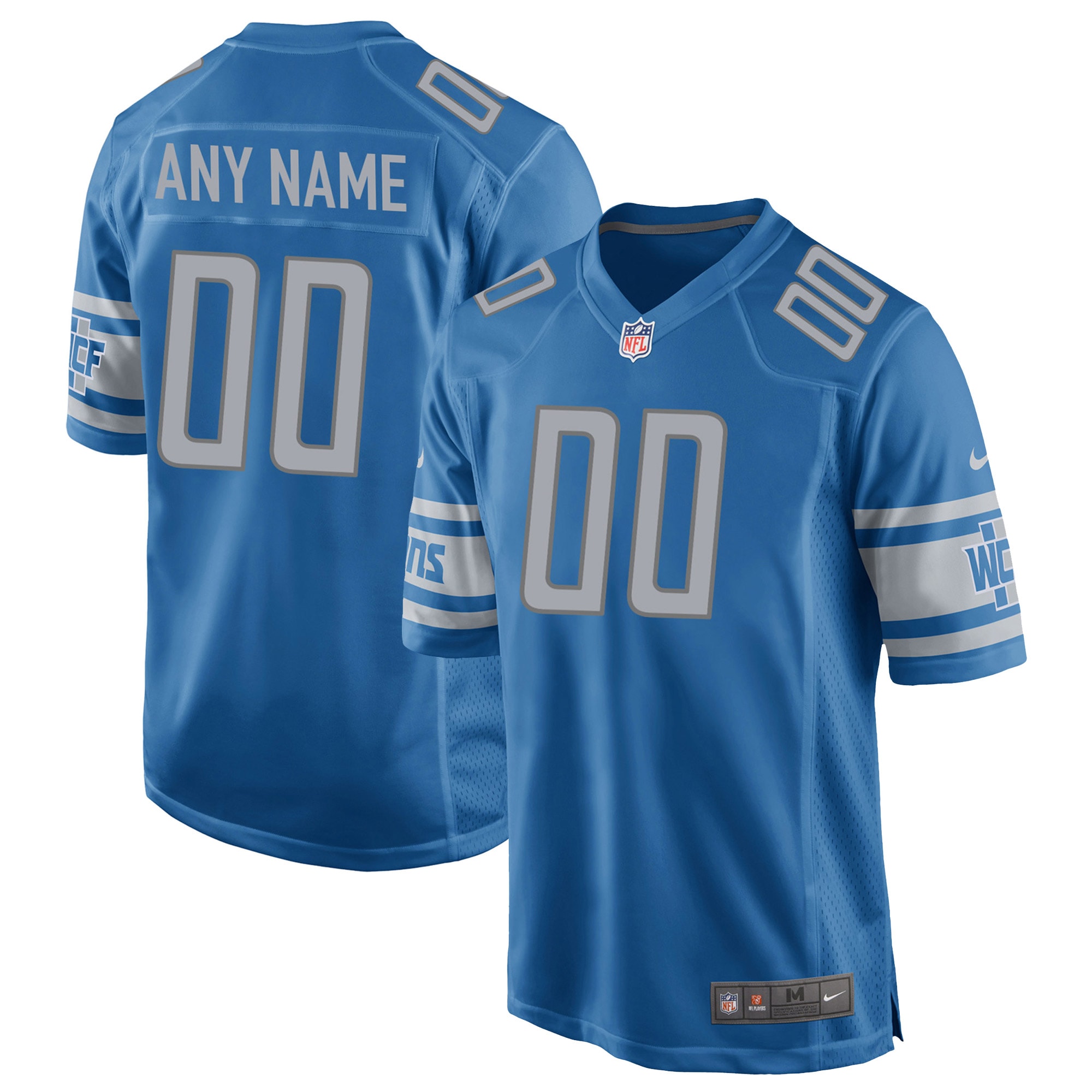 Detroit Lions Nike Youth Custom Team Color Game Jersey - Blue - vstockx
