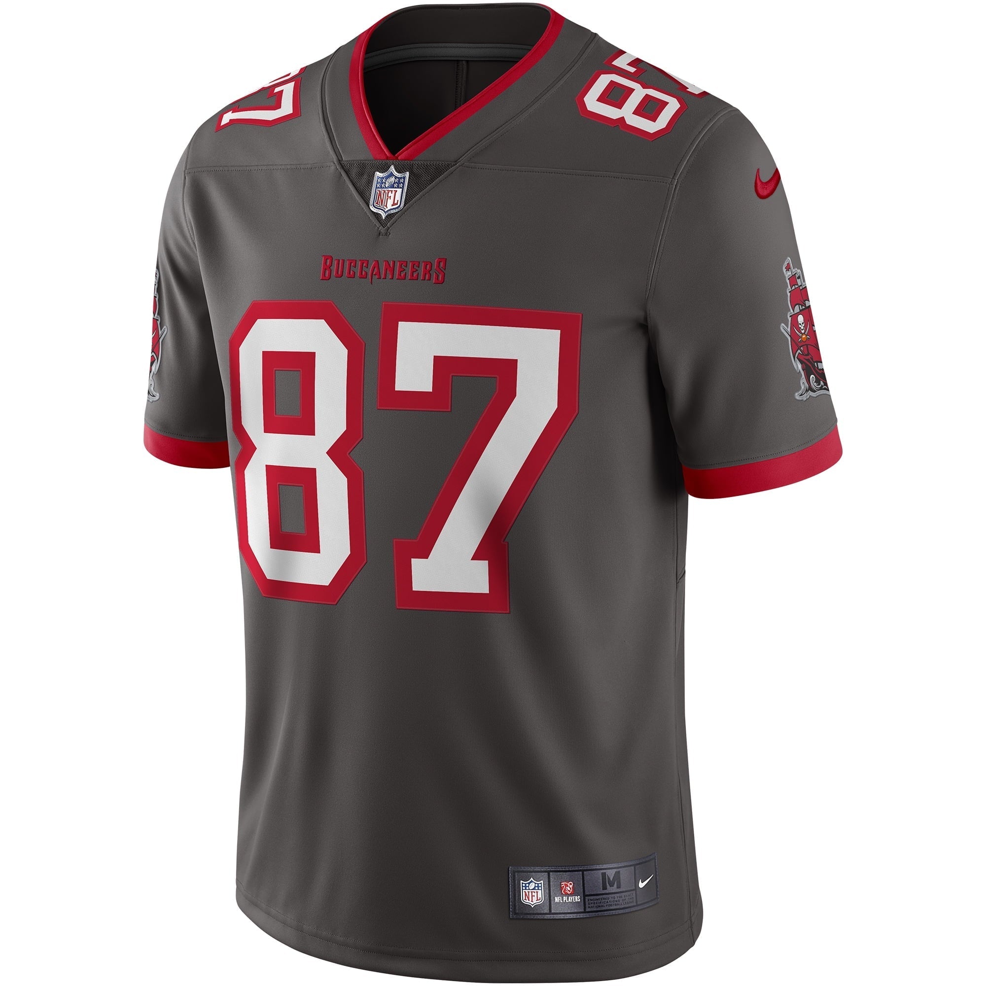 Men's Nike Rob Gronkowski Pewter Tampa Bay Buccaneers Alternate Vapor Limited Jersey - vstockx
