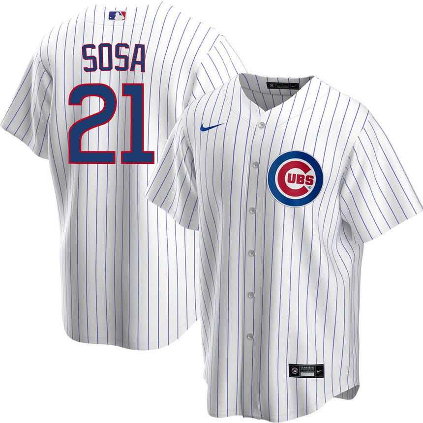 Men's Sammy Sosa Chicago Cubs White Home Premium Stitch Replica Jersey - vstockx