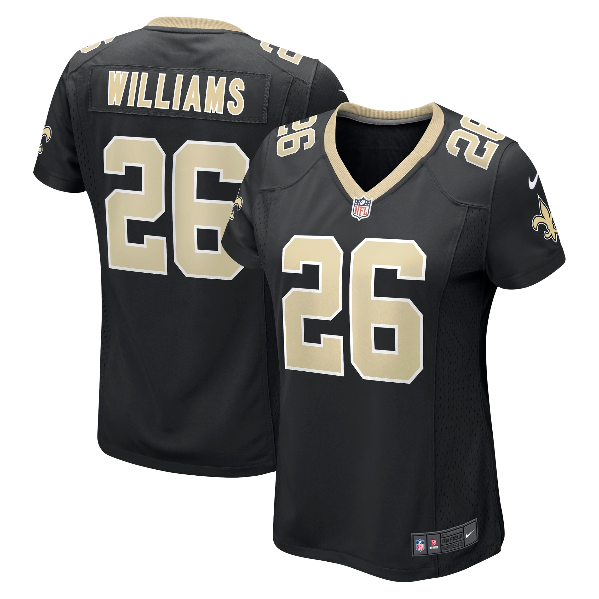 Women's Nike P.J. Williams Black New Orleans Saints Game Jersey - vstockx