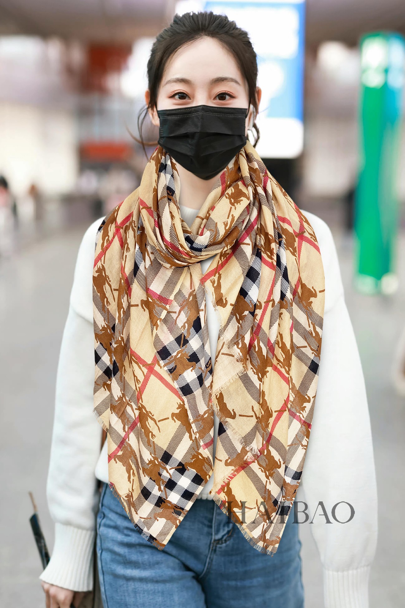 Streetwear Scarf BURBERRY 329293 size�?0*200cm - vstockx