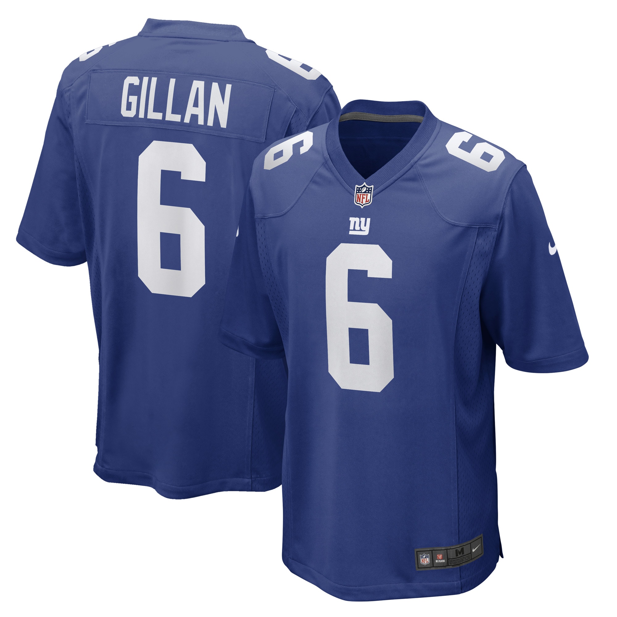 Jamie Gillan New York Giants Nike Game Player Jersey - Royal - vstockx