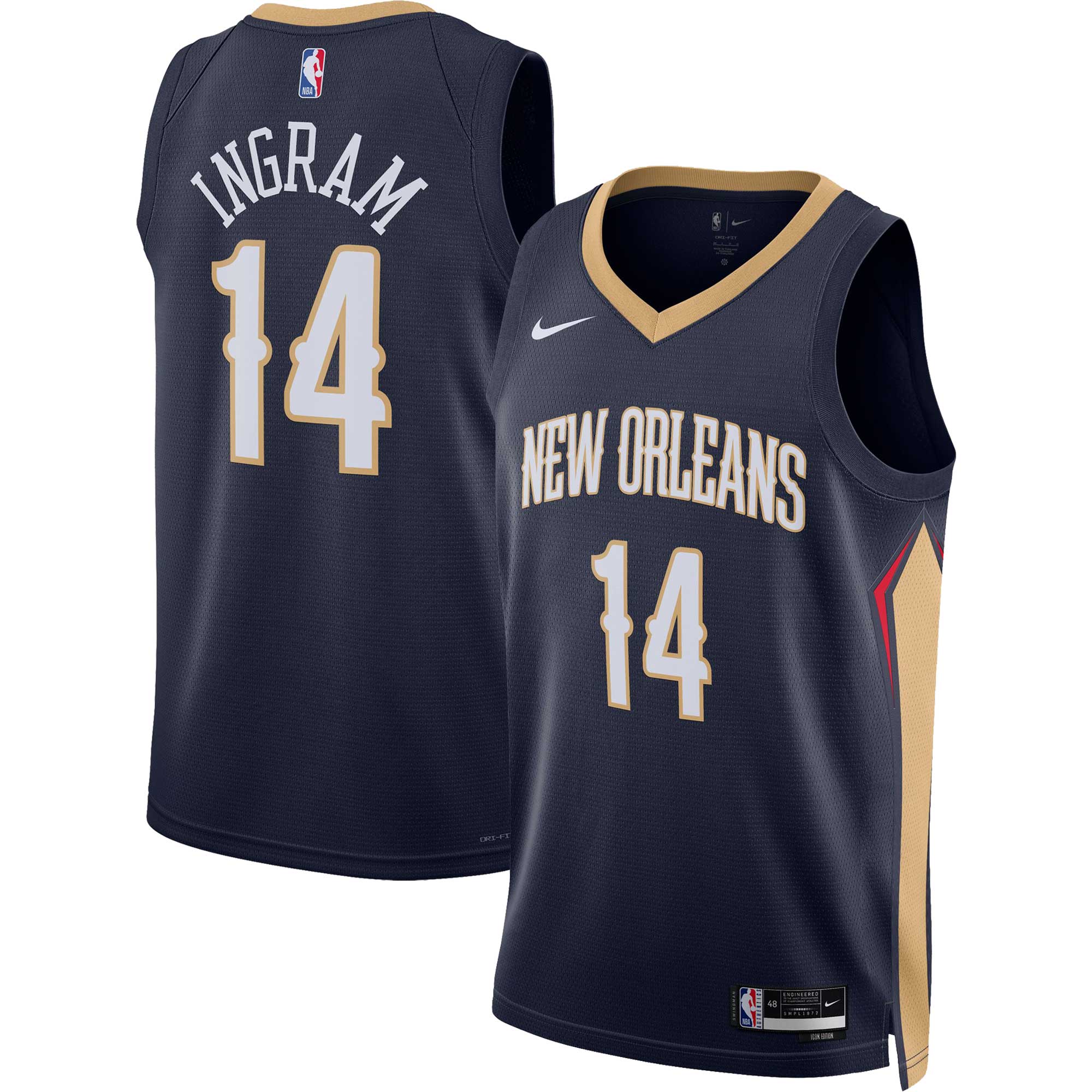 Brandon Ingram New Orleans Pelicans Nike Unisex Swingman Jersey - Association Edition - Navy - vstockx
