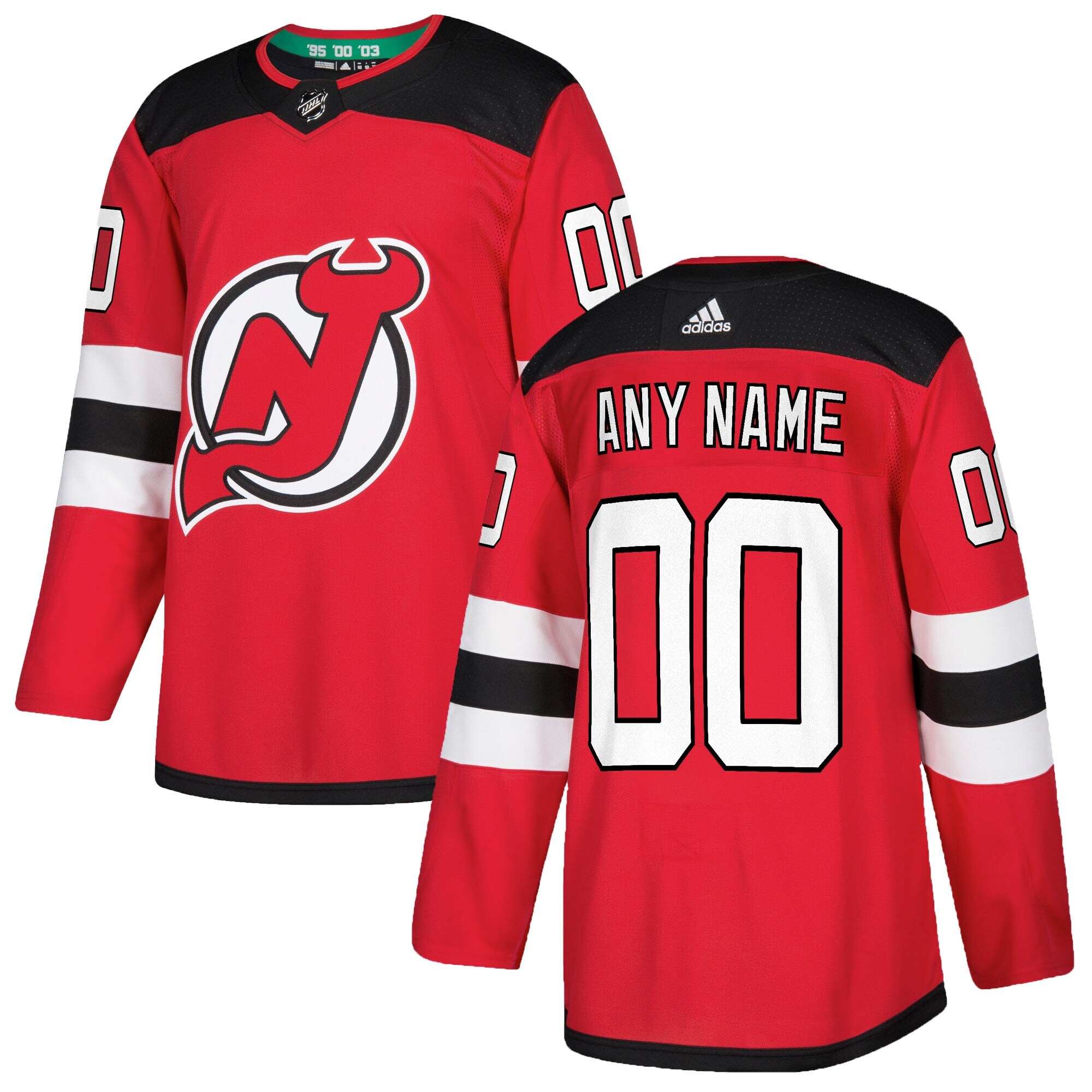 New Jersey Devils adidas Authentic Custom Jersey - Red - vstockx