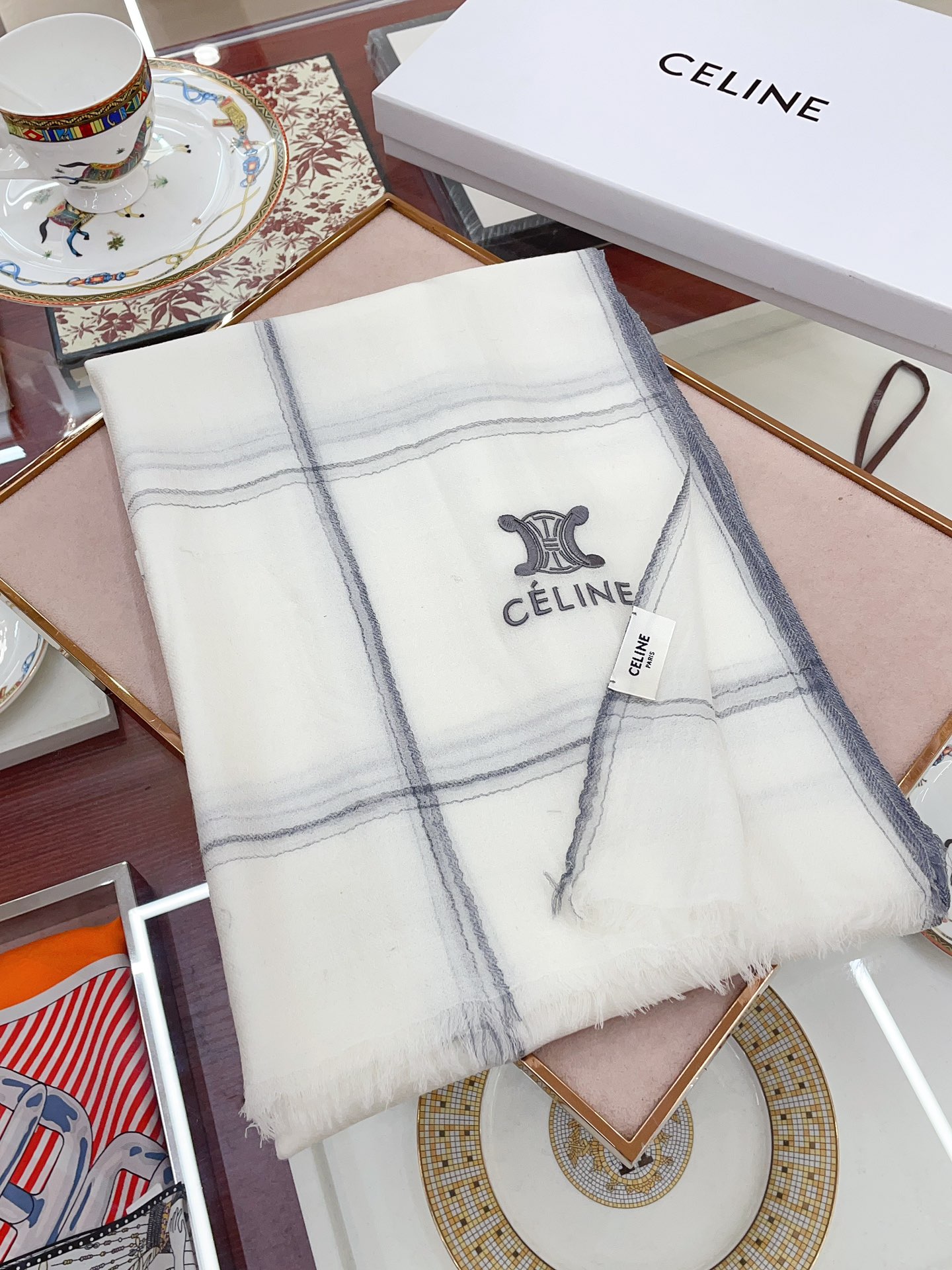 Streetwear Scarf CELINE 328847 SIZE:80*200cm - vstockx