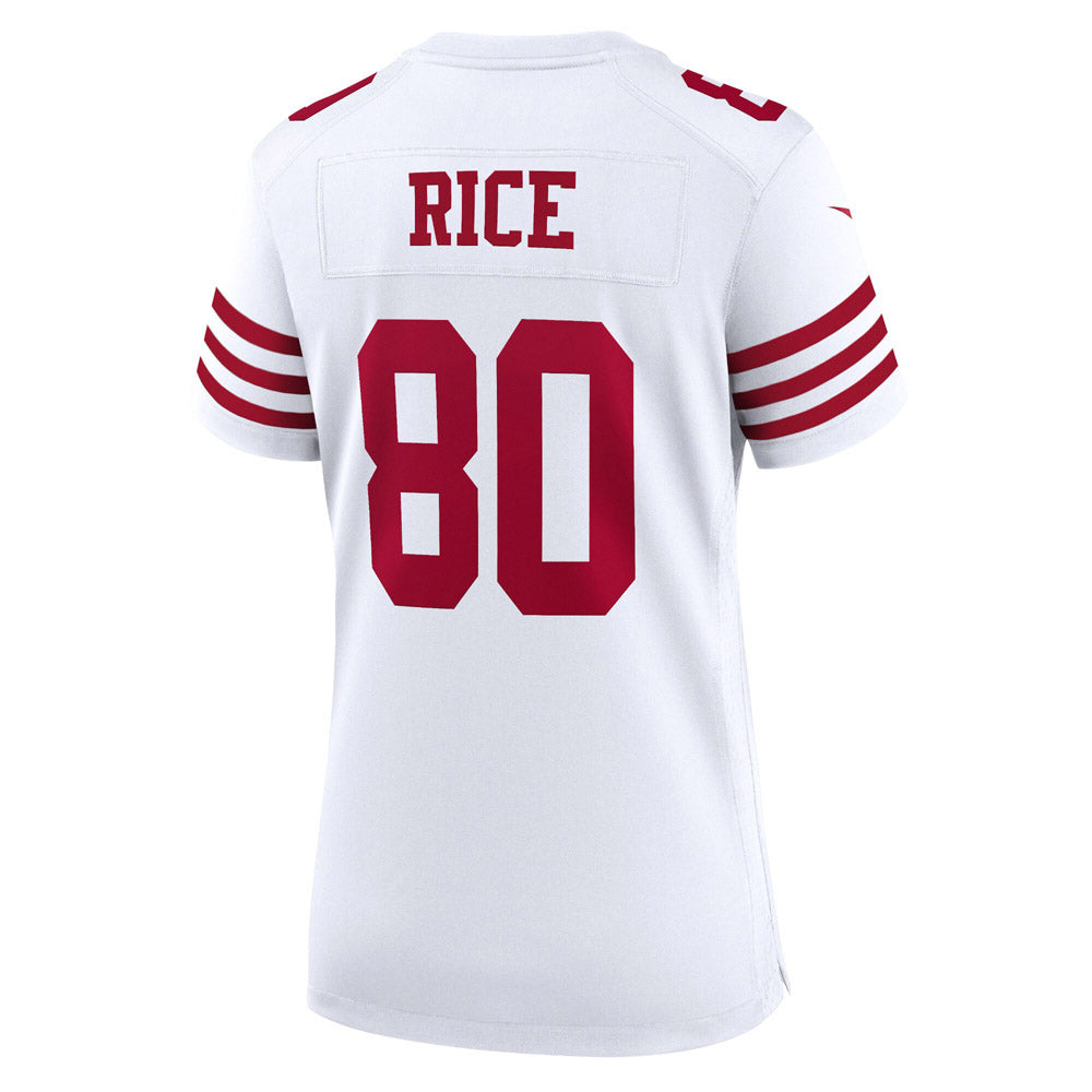 Women's San Francisco 49ers Jerry Rice Retired Player Game Jersey White - vstockx