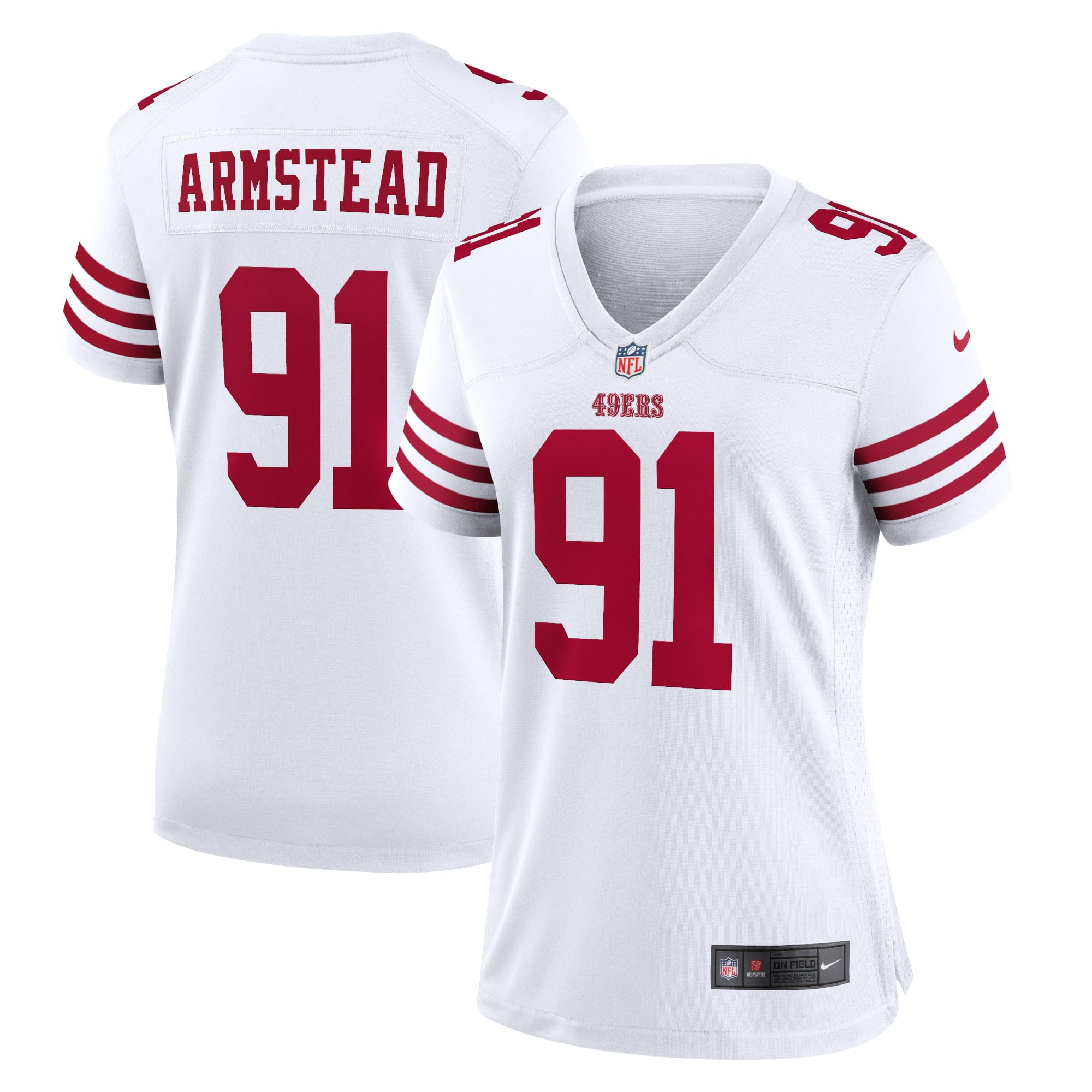 Women's Nike Arik Armstead White San Francisco 49ers Player Game Jersey - vstockx