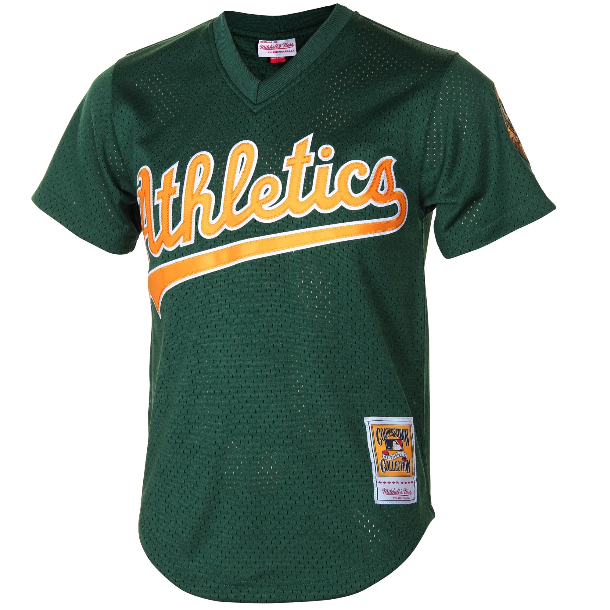 Rickey Henderson Oakland Athletics Mitchell & Ness 1998 Cooperstown Mesh Batting Practice Jersey - Green - vstockx
