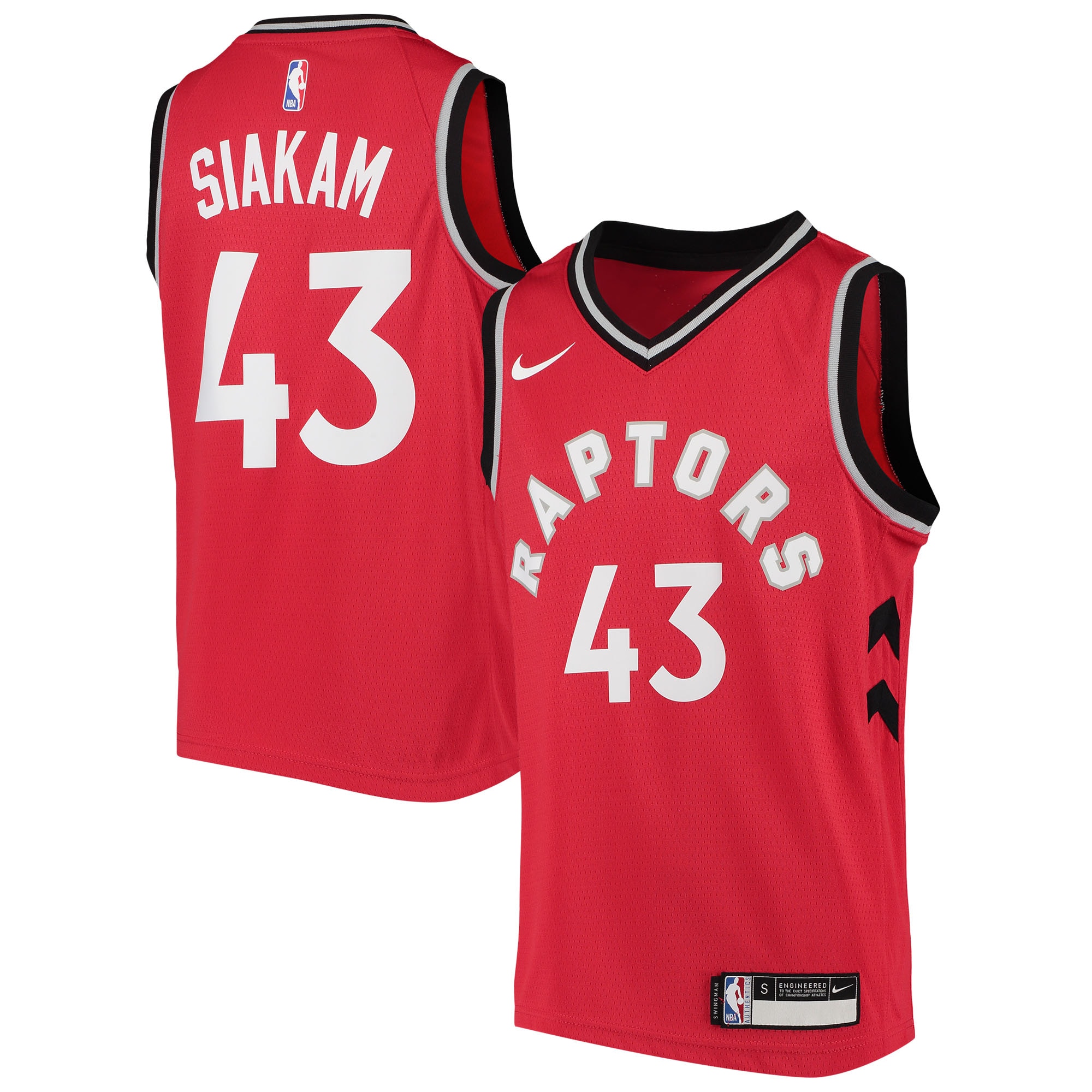 Pascal Siakam Toronto Raptors Nike Youth Swingman Jersey - Icon Edition - Red - vstockx