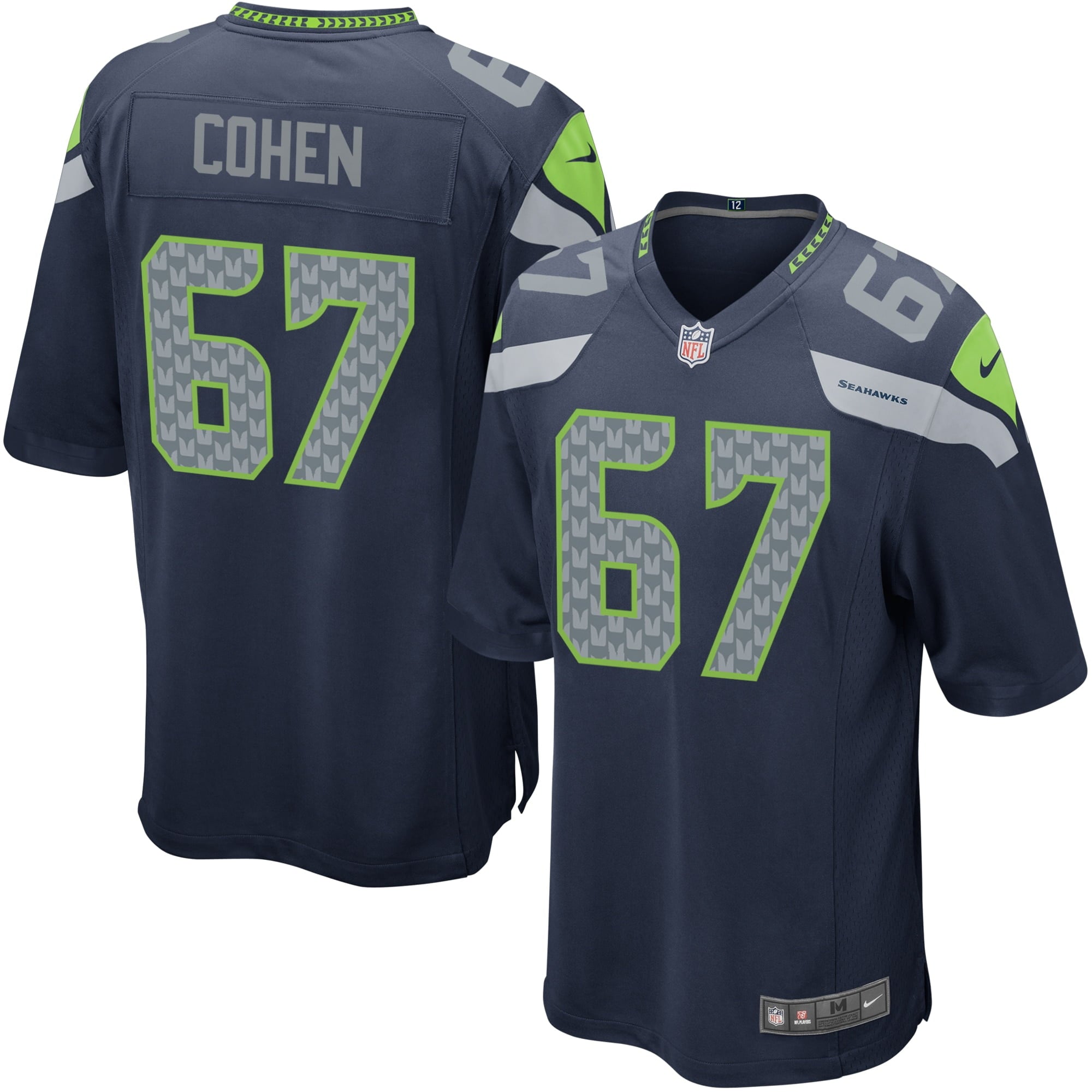 Nike Youth Seattle Seahawks Landon Cohen Team Color Game Jersey - vstockx