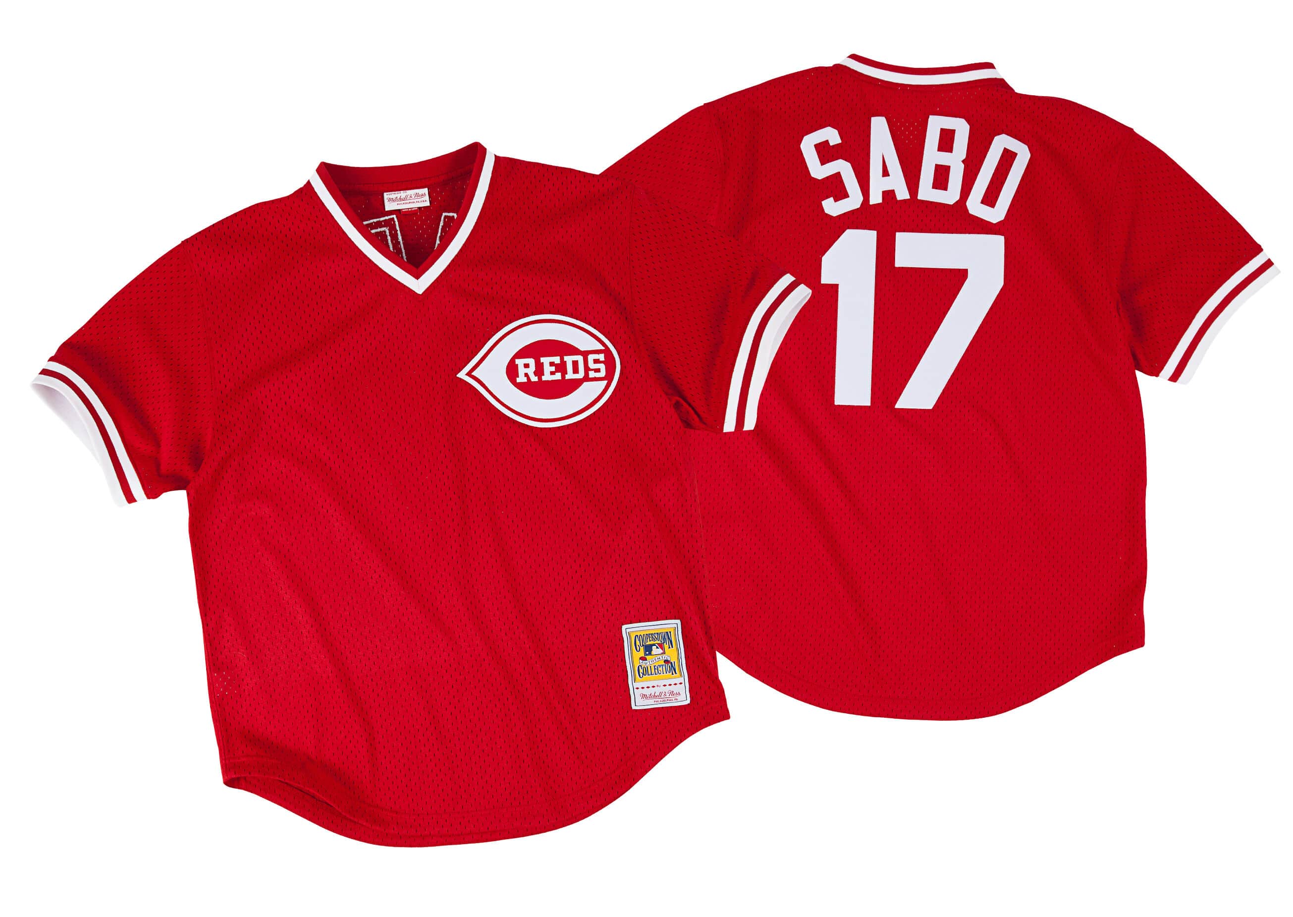 Chris Sabo 1990 Authentic Mesh BP Jersey Cincinnati Reds - vstockx
