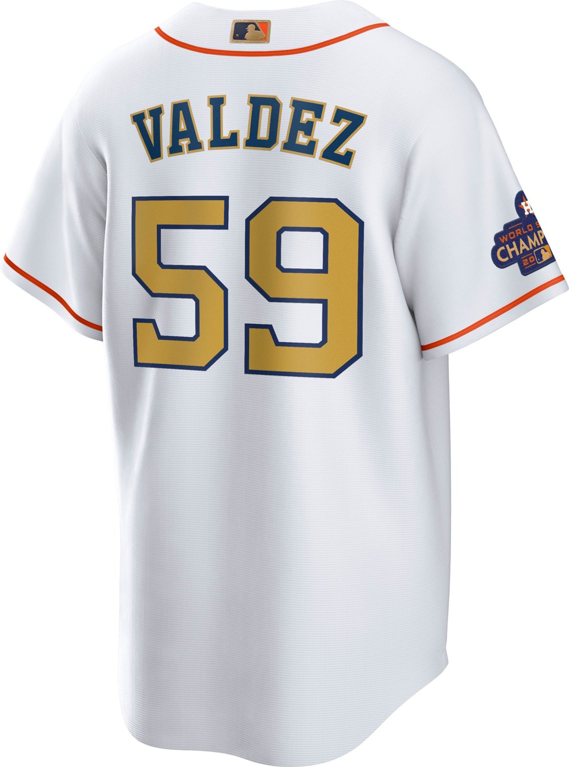 Nike Men's Houston Astros Gold Frambler Valdez Replica Jersey - vstockx