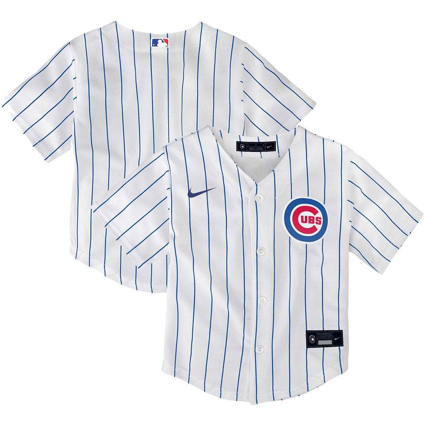 Chicago Cubs Toddler White Home Replica Jersey - vstockx